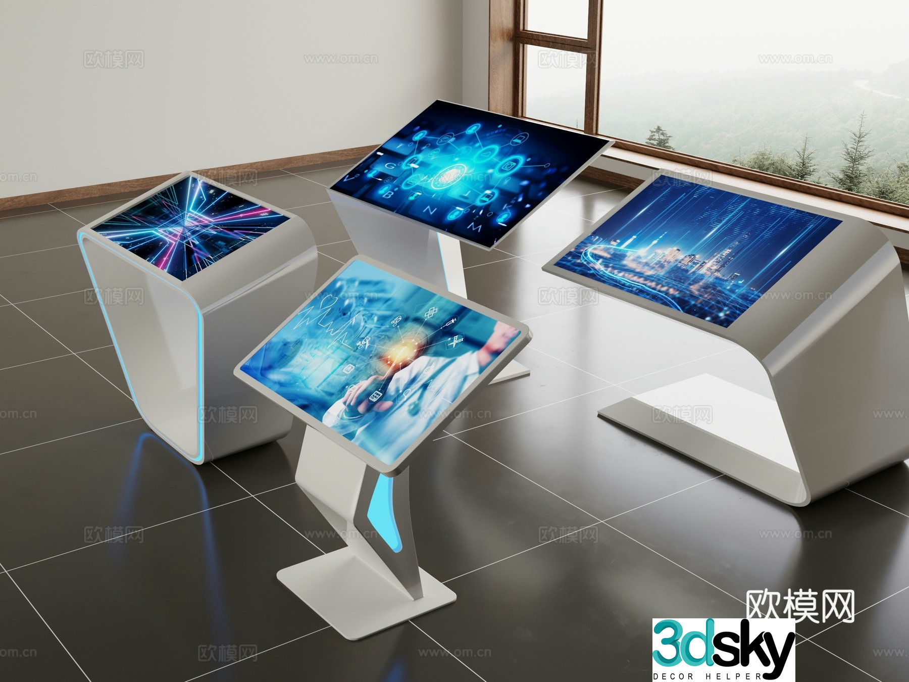 Self-service machine exhibition hall all-in-one machine 3D model