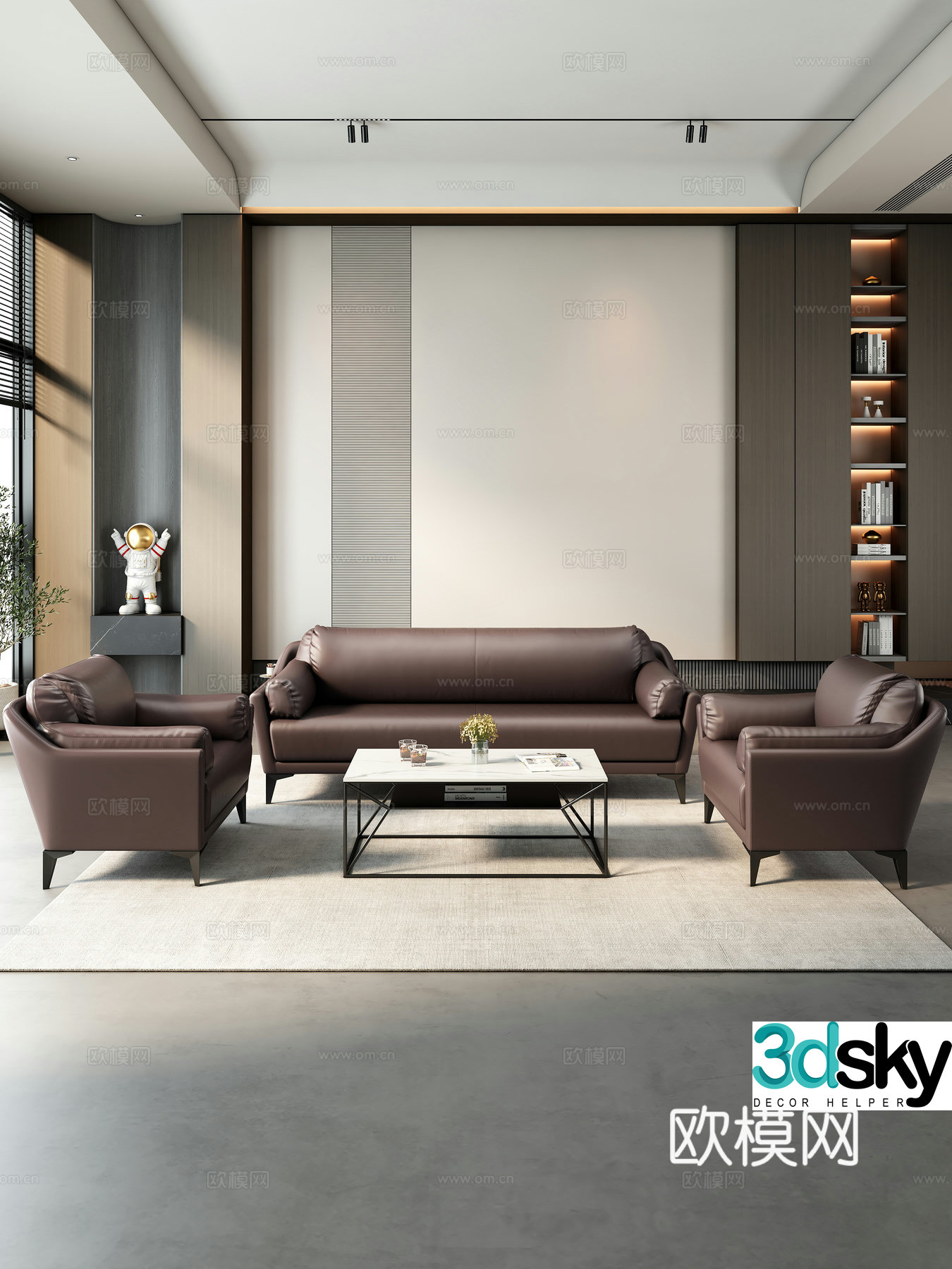 Modern sectional sofa 3d model
