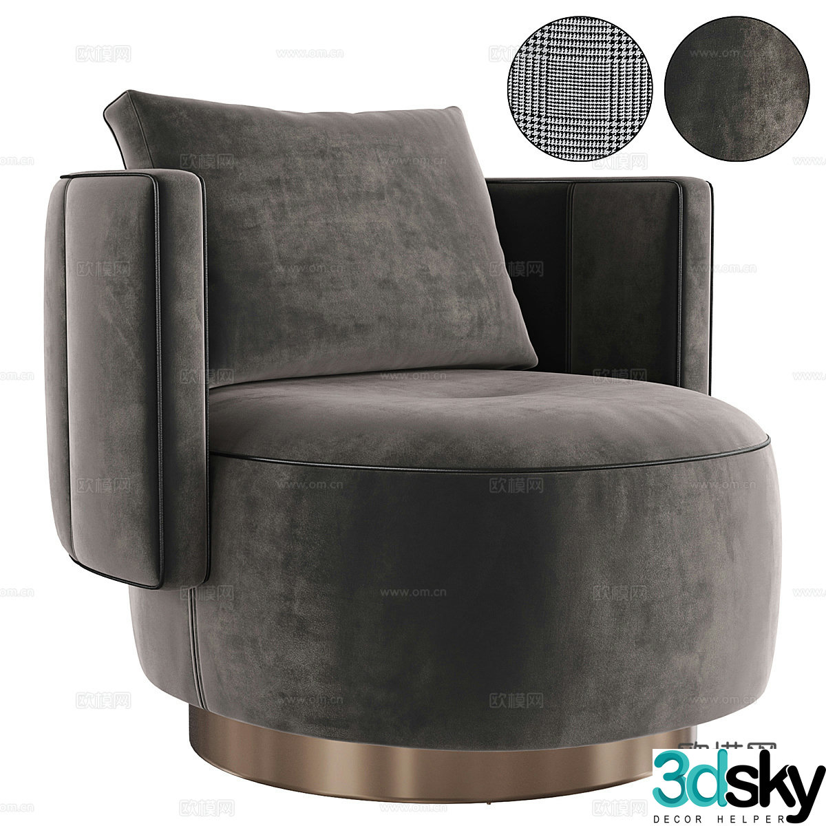 Single sofa 3d model