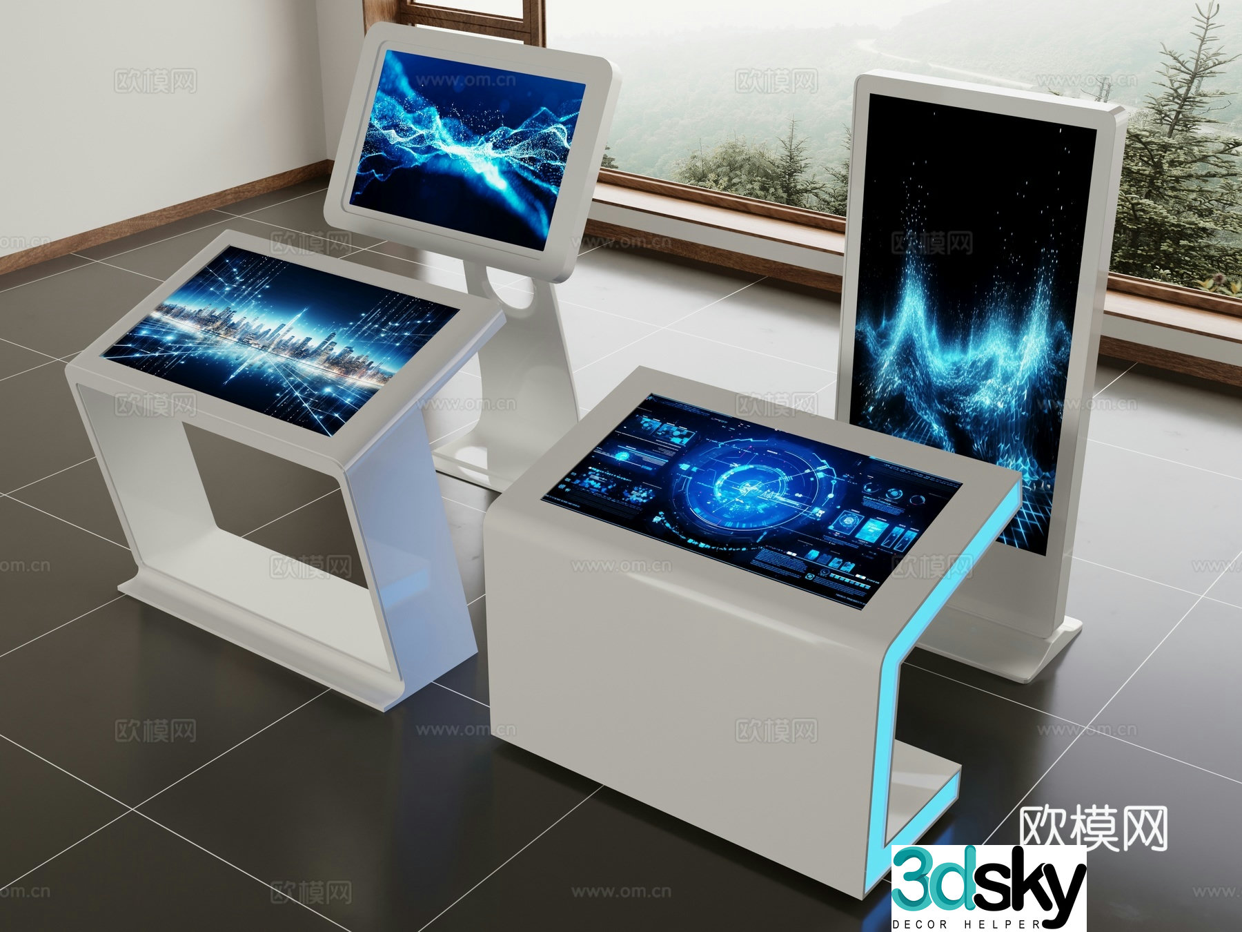 Self-service machine exhibition hall all-in-one machine 3D model