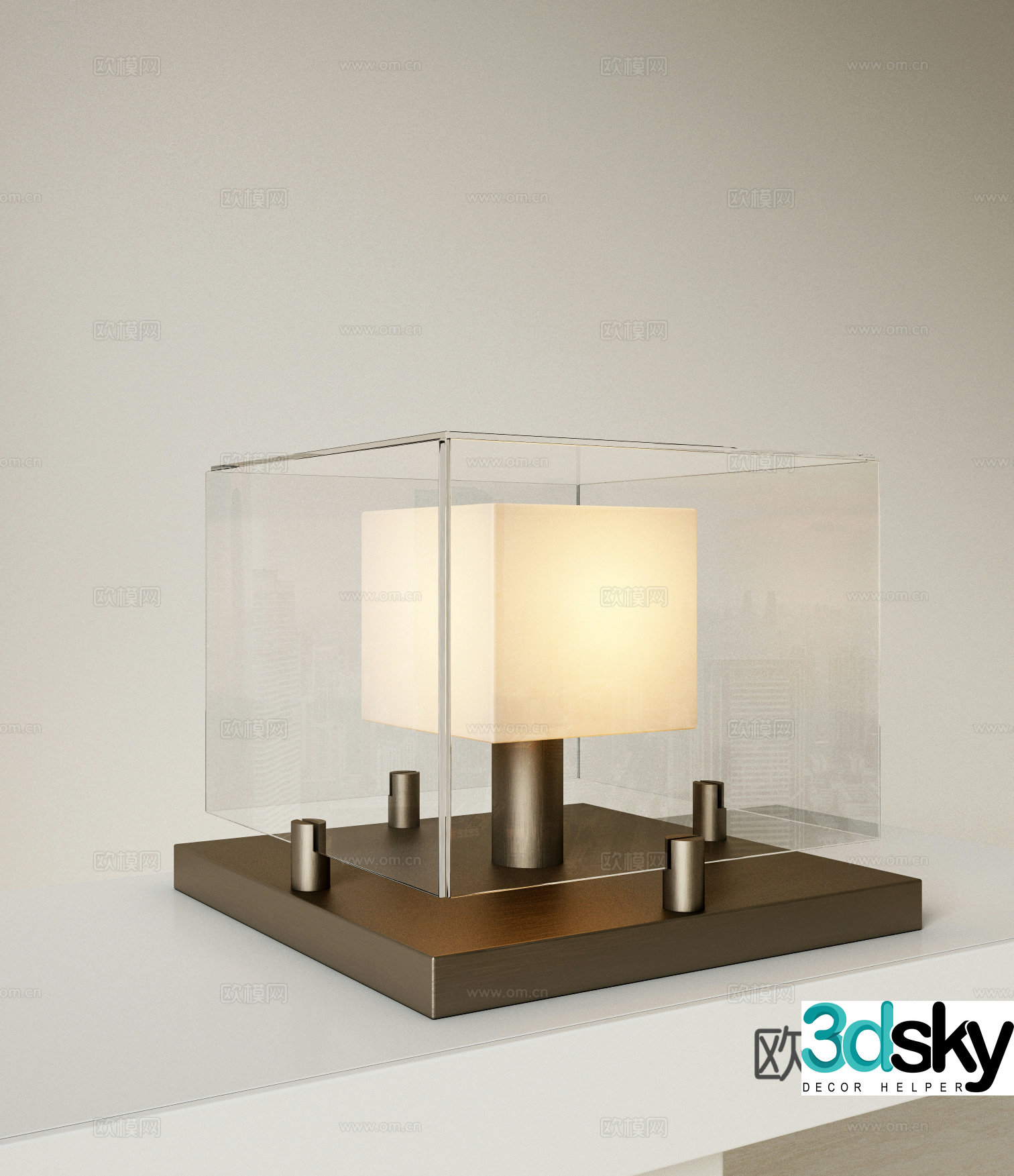 Light luxury table lamp acrylic table lamp 3d model