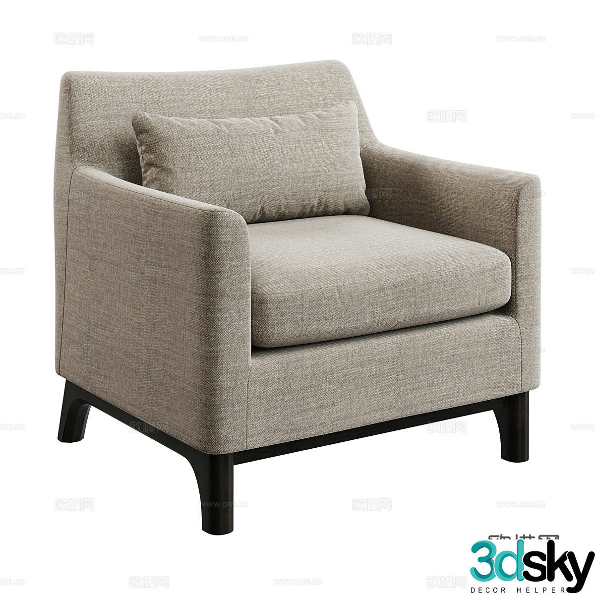 Modern single sofa 3d model