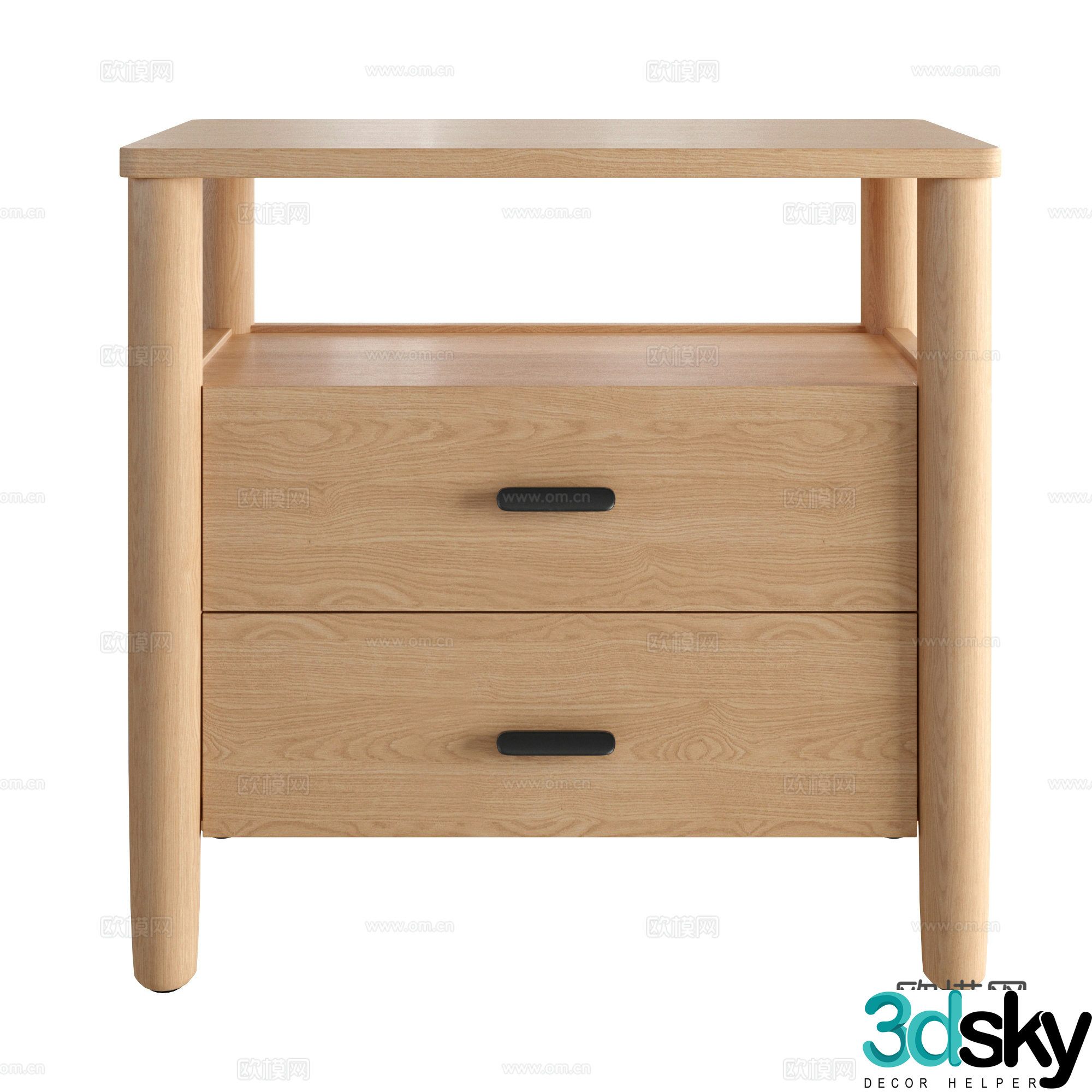 Nordic bedside table 3d model