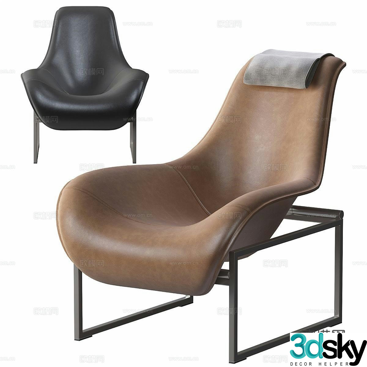 B&b Italia lounge chair 3d model