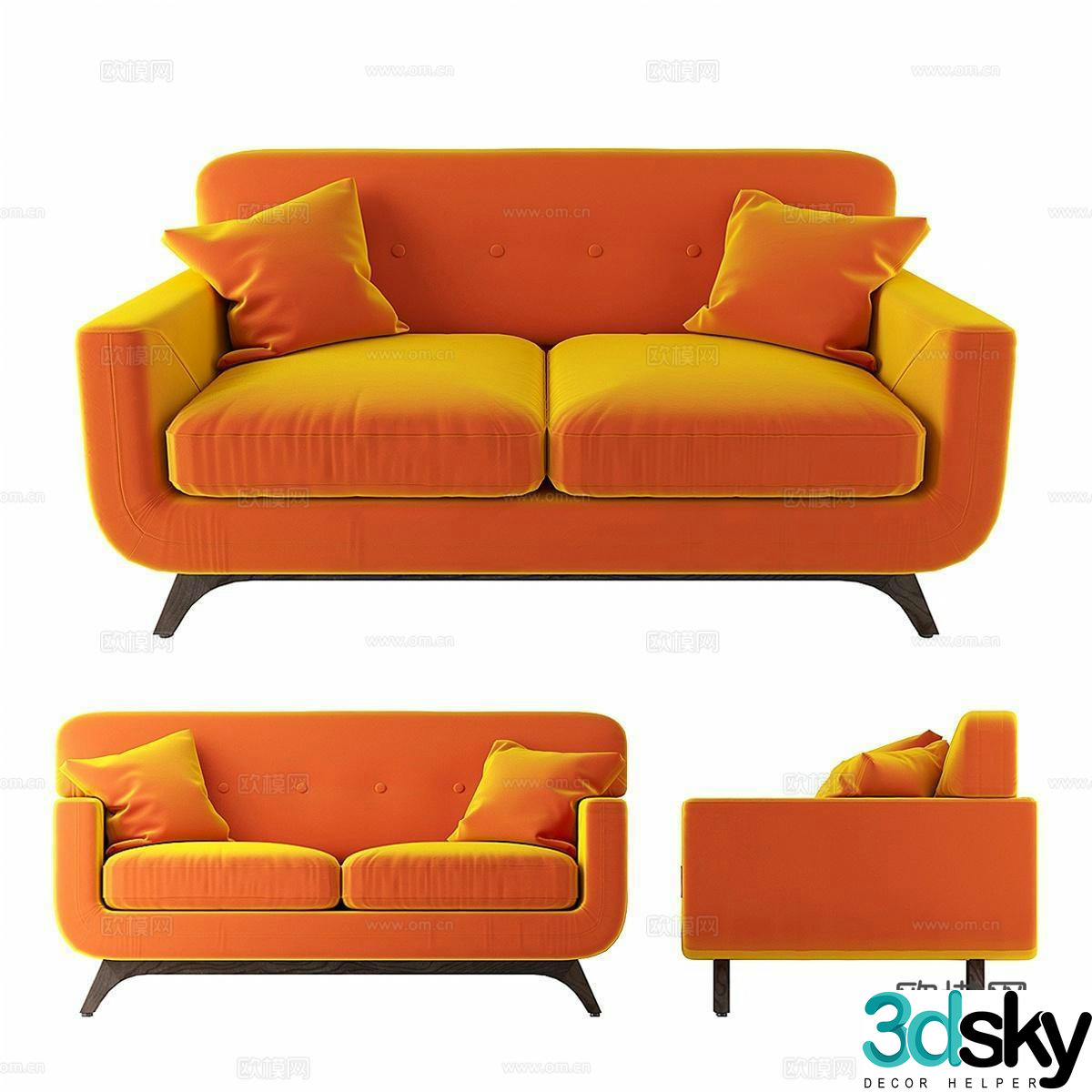 Falkirk loveseat 3d model