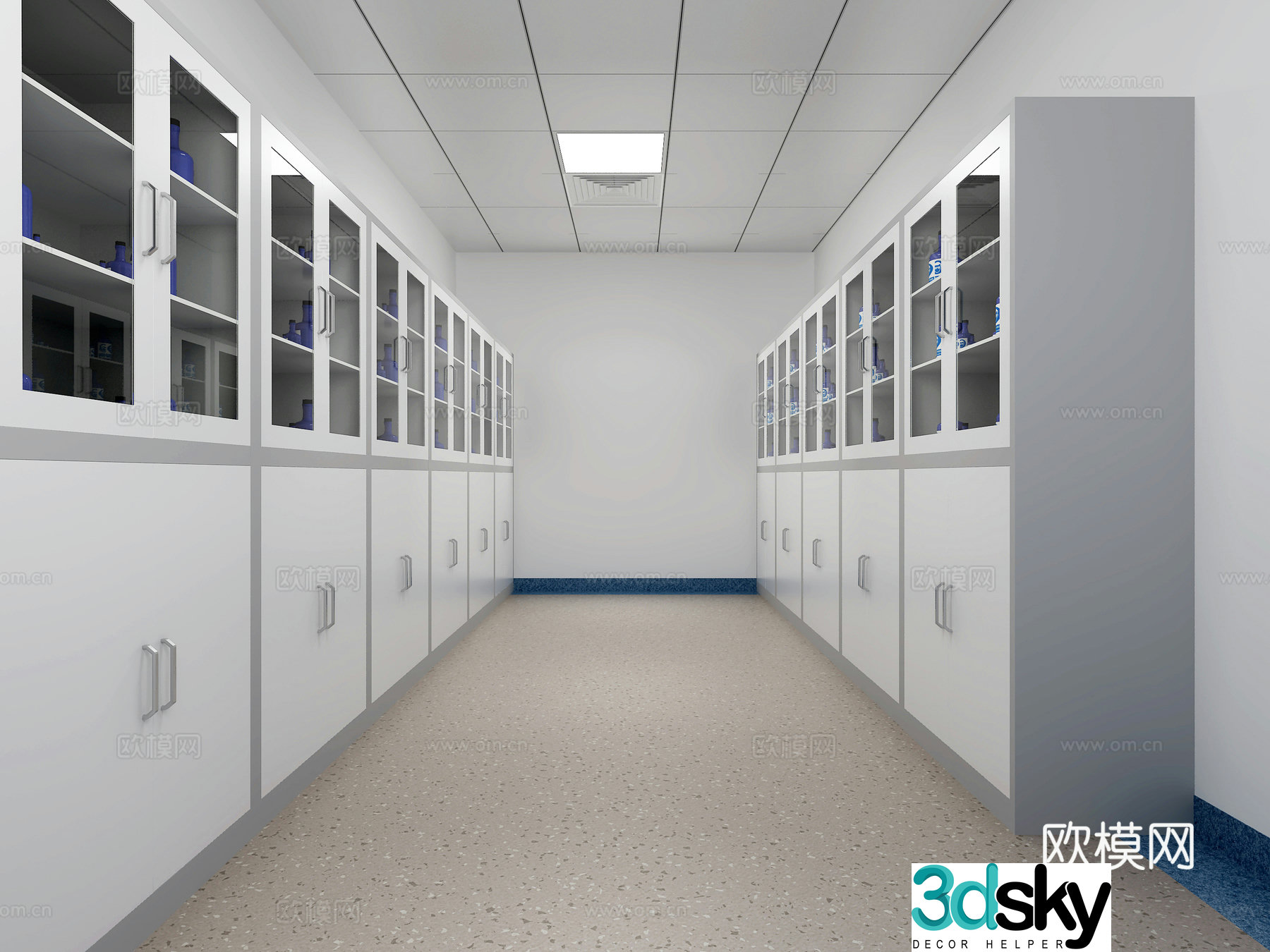 Pharmaceutical laboratory medicine cabinet 3d model