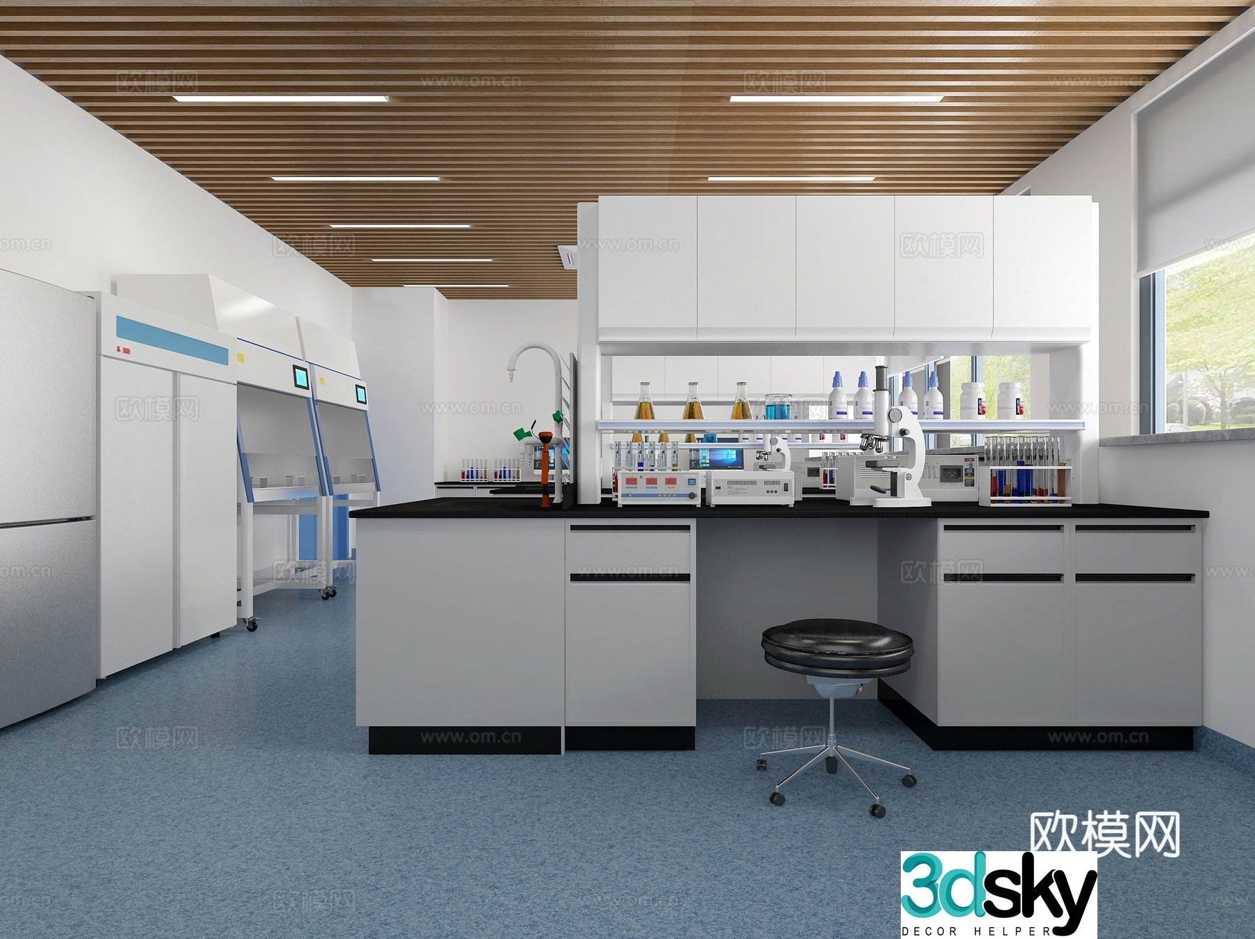 Modern laboratory 3d model
