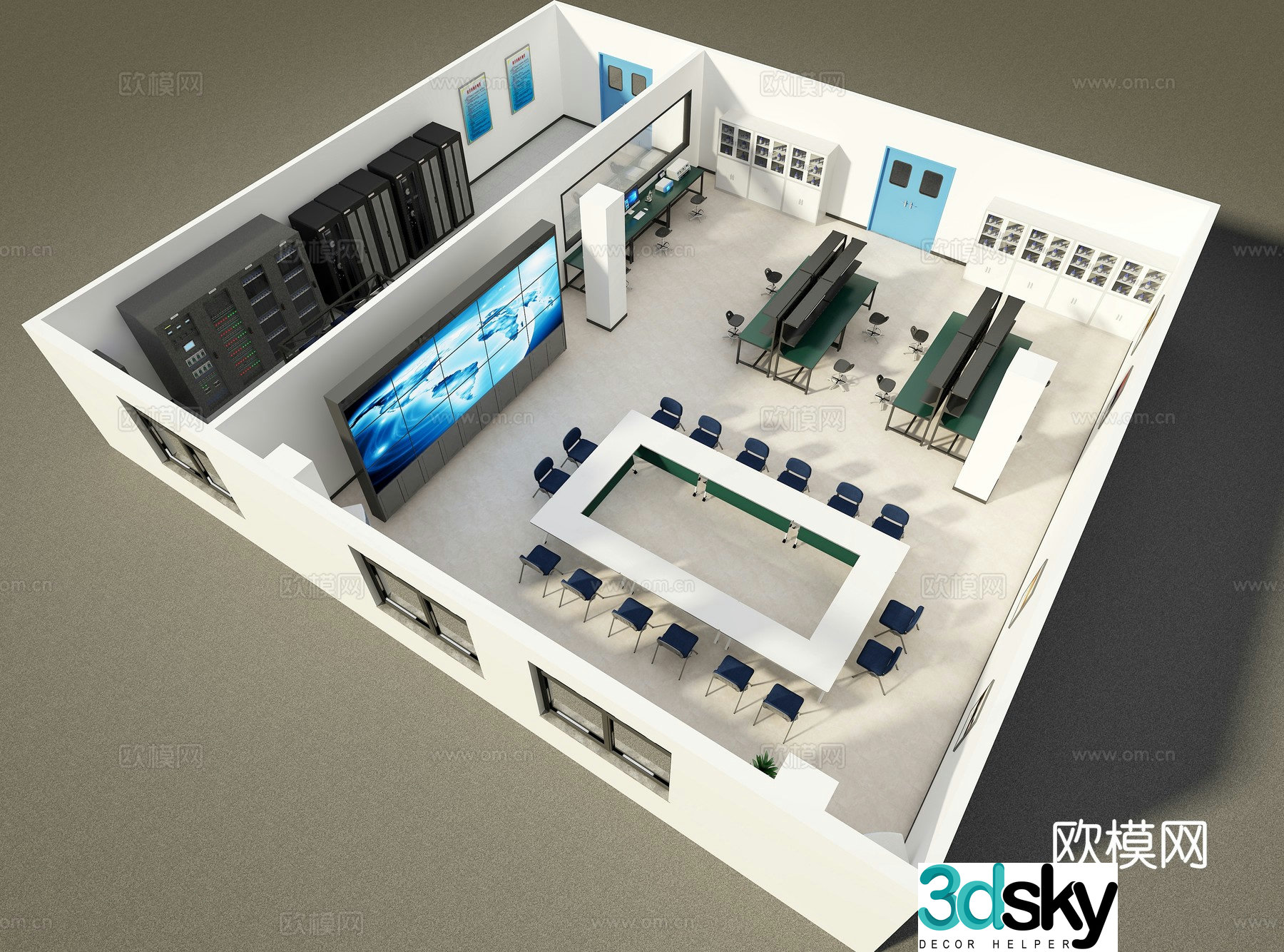 Modern laboratory 3d model