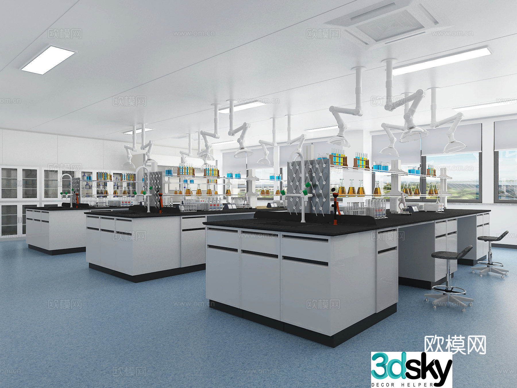 Modern laboratory 3d model