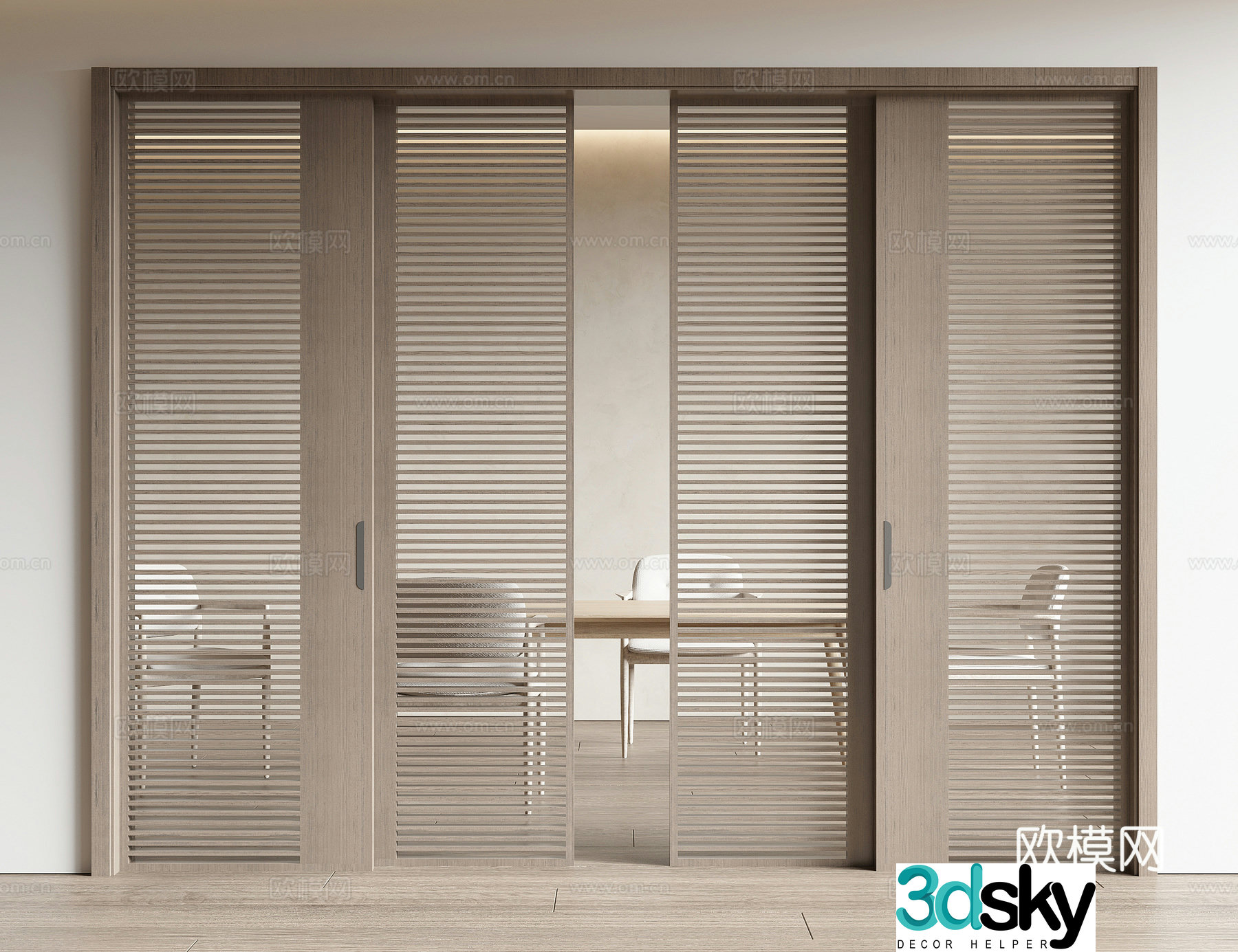 Modern sliding door sliding door 3d model