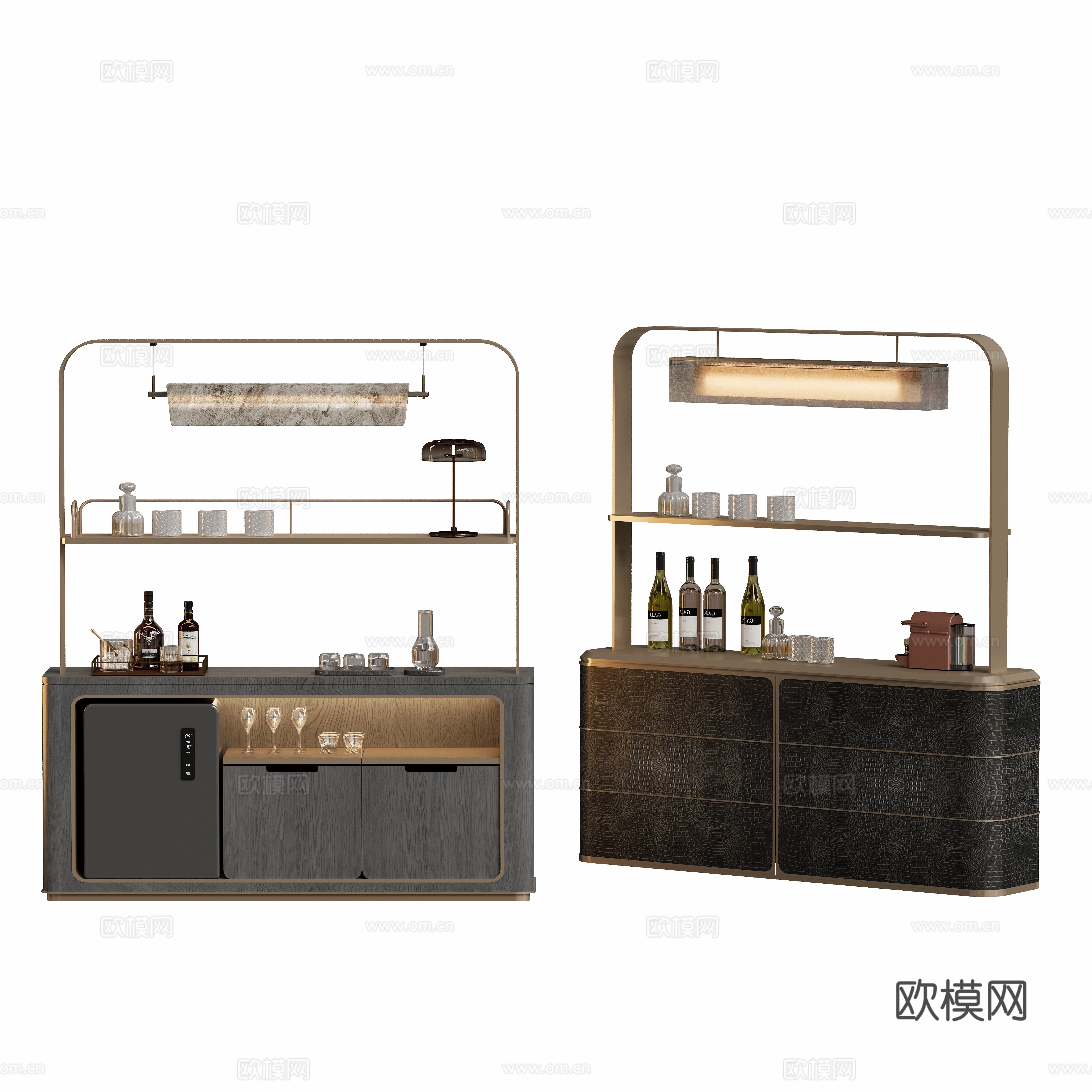 Modern water bar 3d model