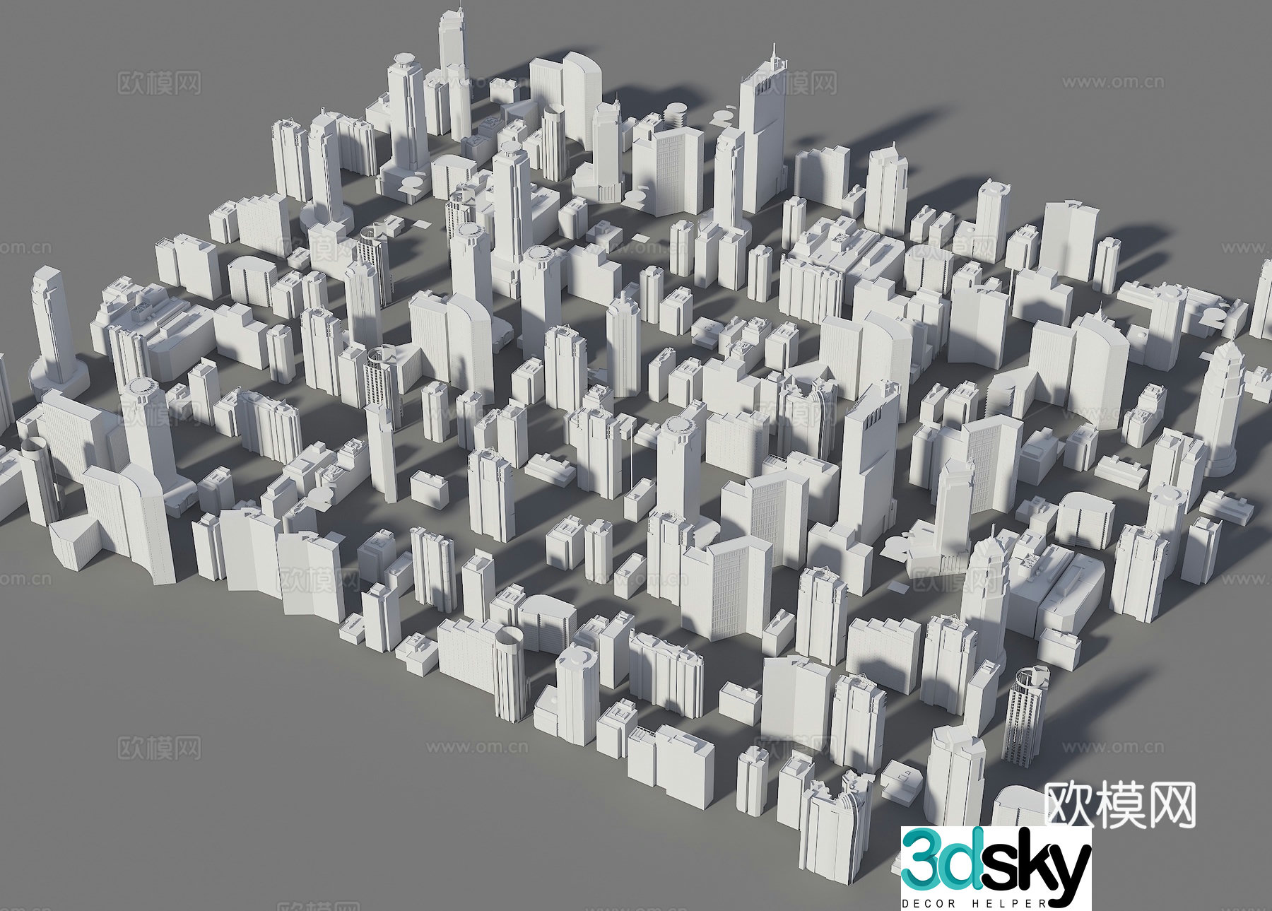 Modern bird’s eye view planning bird’s eye view planning simple model bird’s eye view of urban building auxiliary building planning block building 3D model
