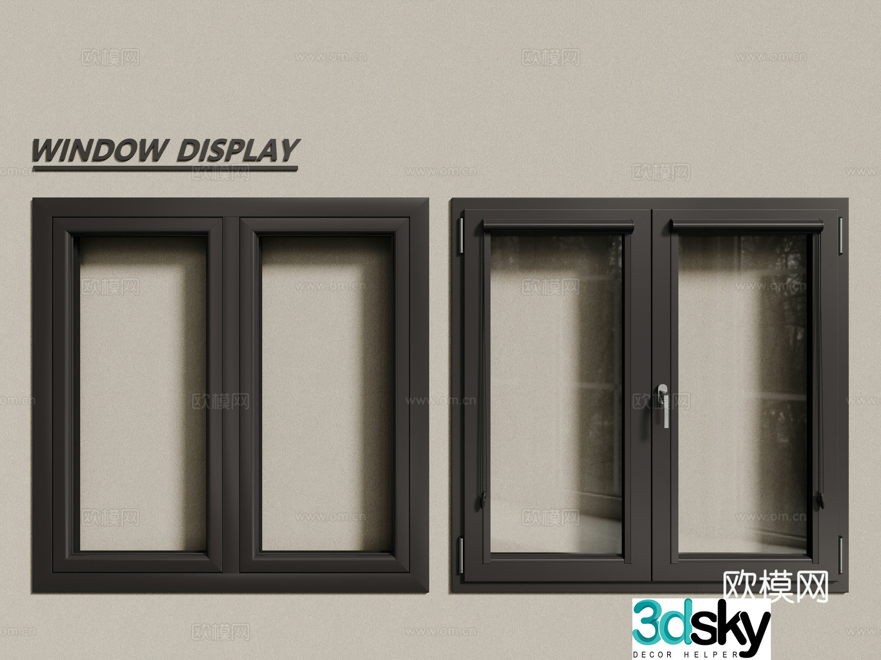 Modern windows aluminum alloy windows casement windows floor-to-ceiling windows 3d model