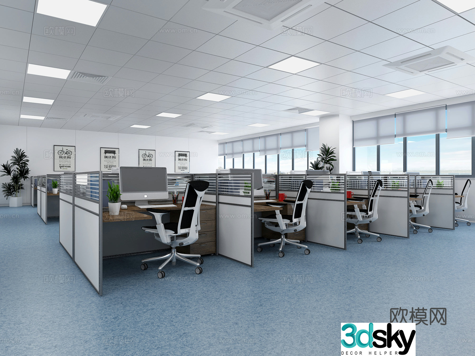 Modern office 3d model