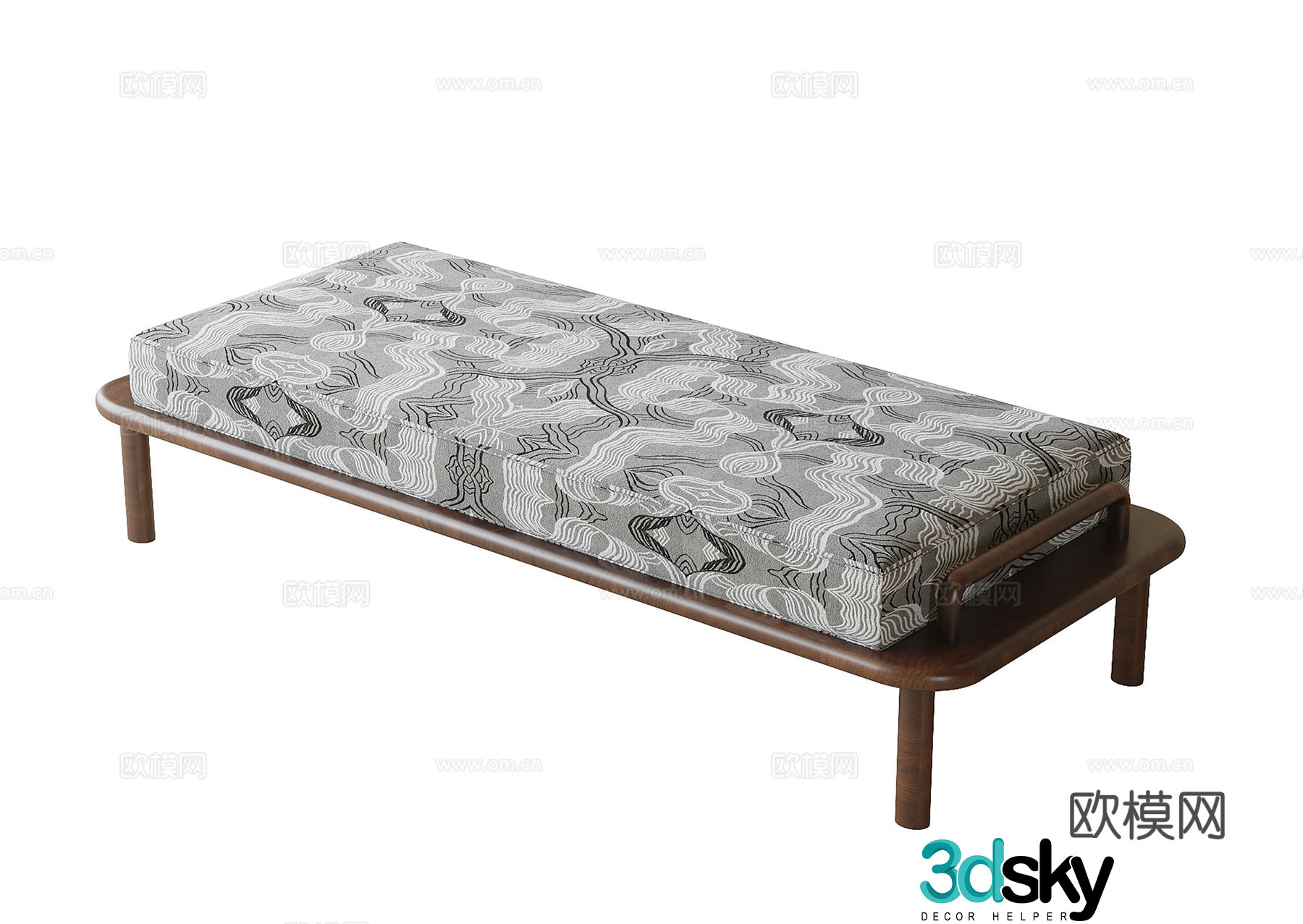 New Chinese footrest bedside stool 3D model