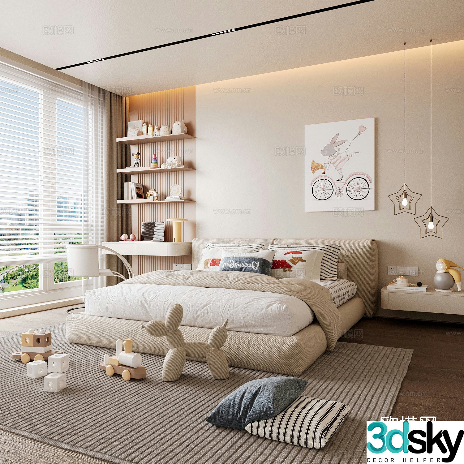 Modern children’s room children’s room 3d model