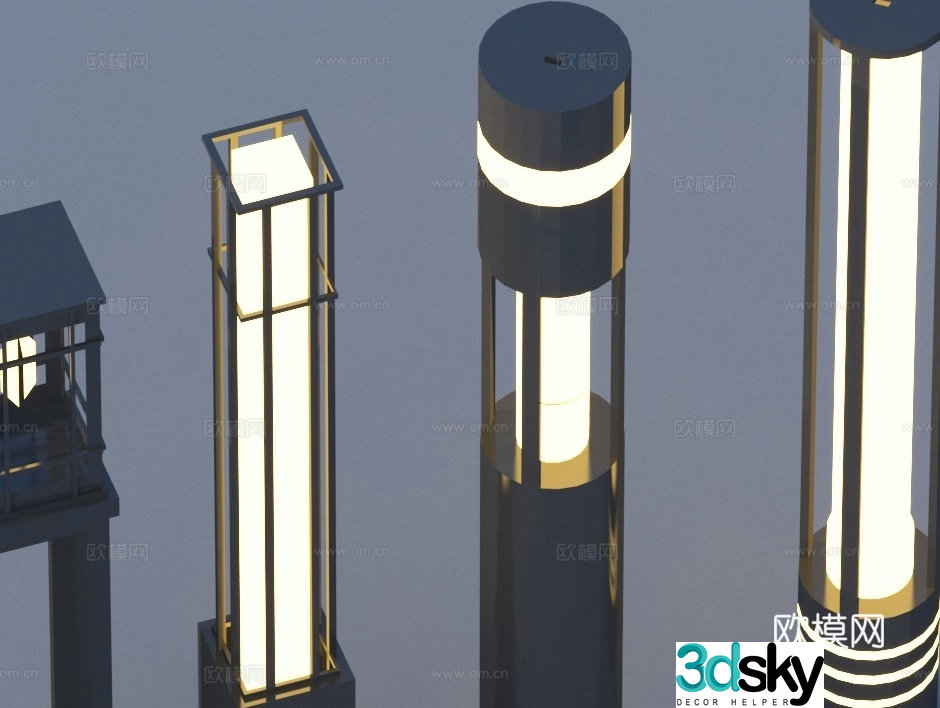 Landscape light lawn light garden light outdoor light 3d model