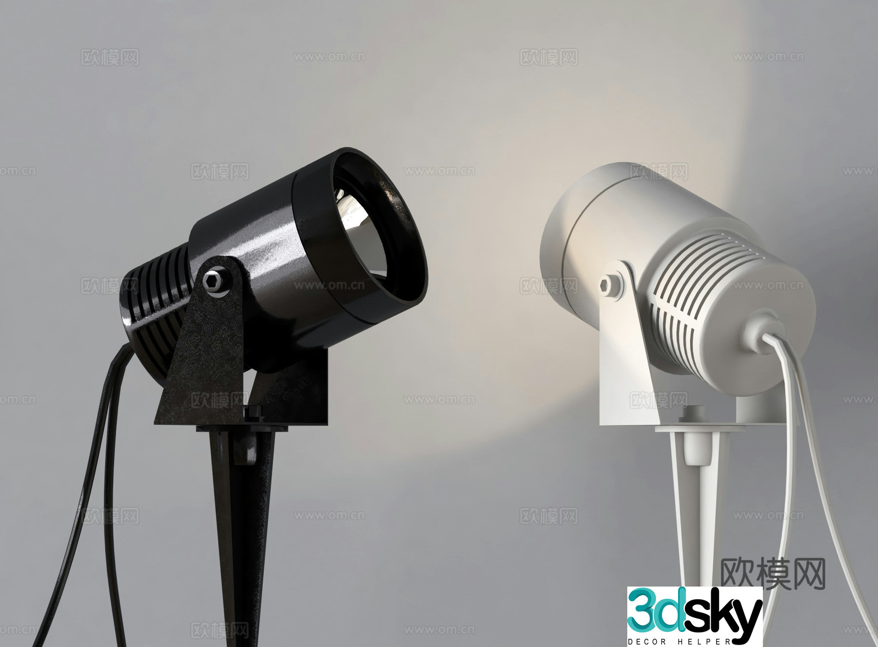 Garden floor lamp floor spotlight ambient light outdoor spotlight 3D model