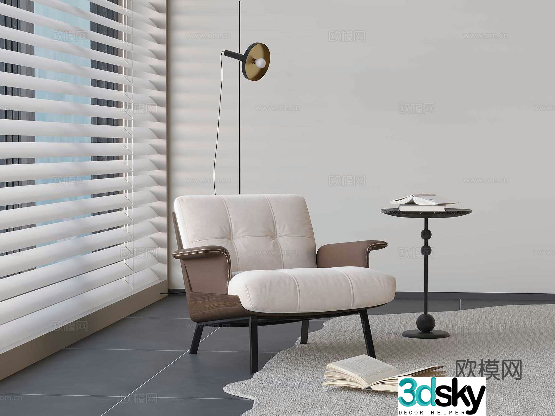 Modern chair leisure chair 3d model