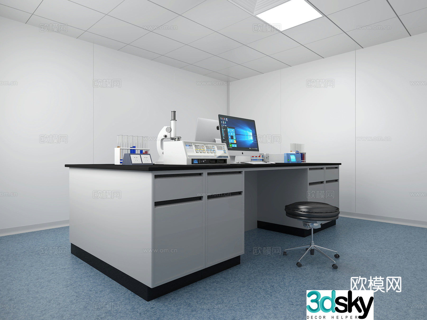 Modern laboratory 3d model