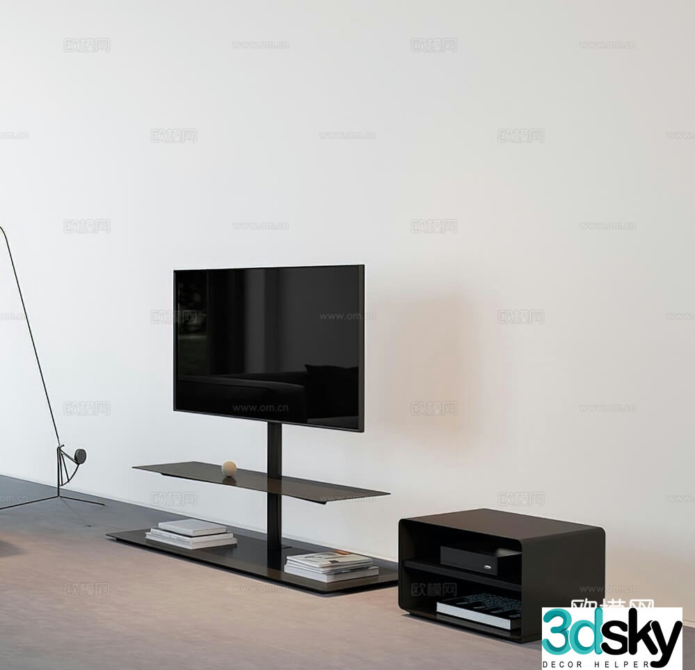 Systemtronic bedside table decorative shelf 3d model