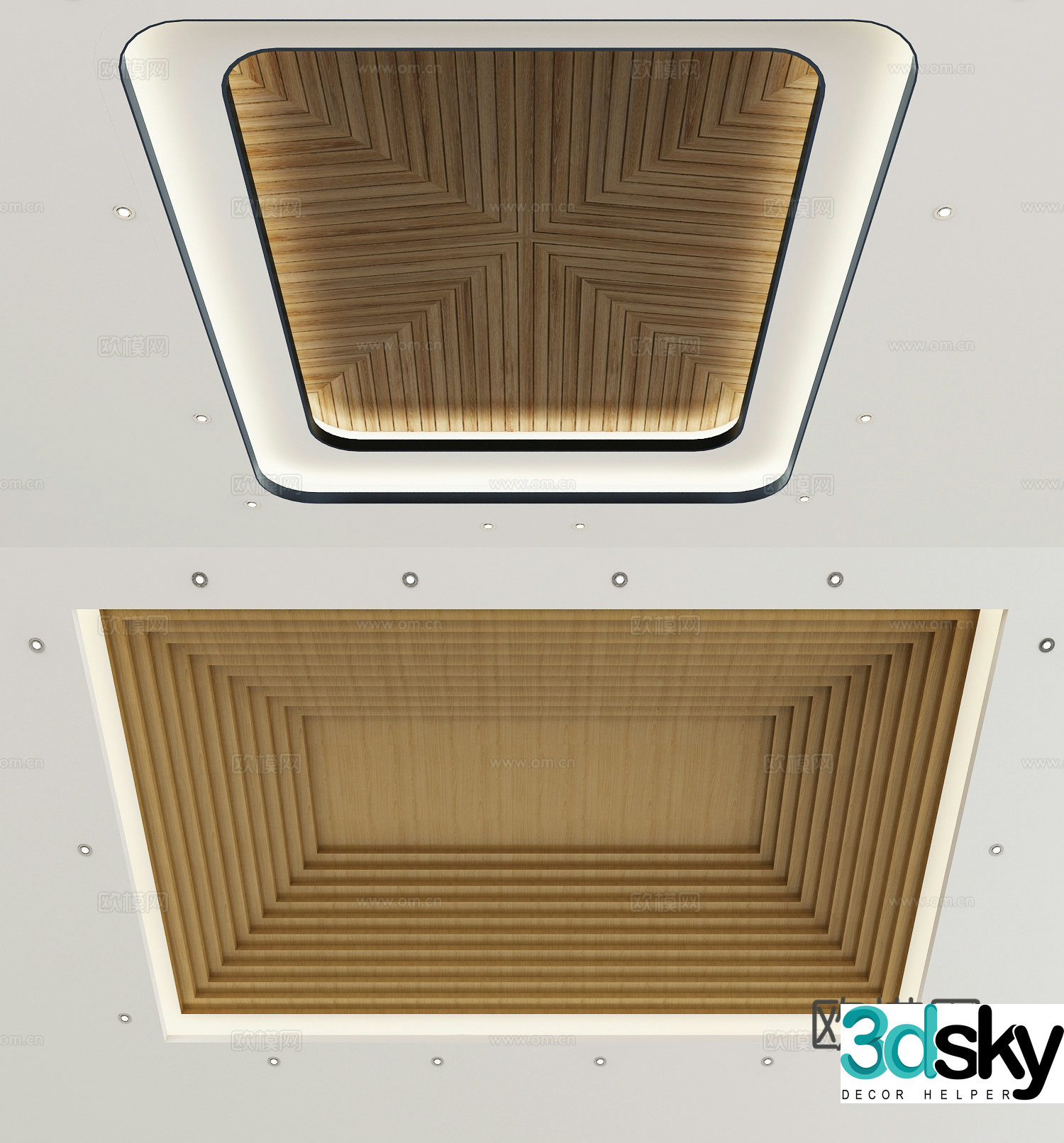 New Chinese style ceiling 3D model