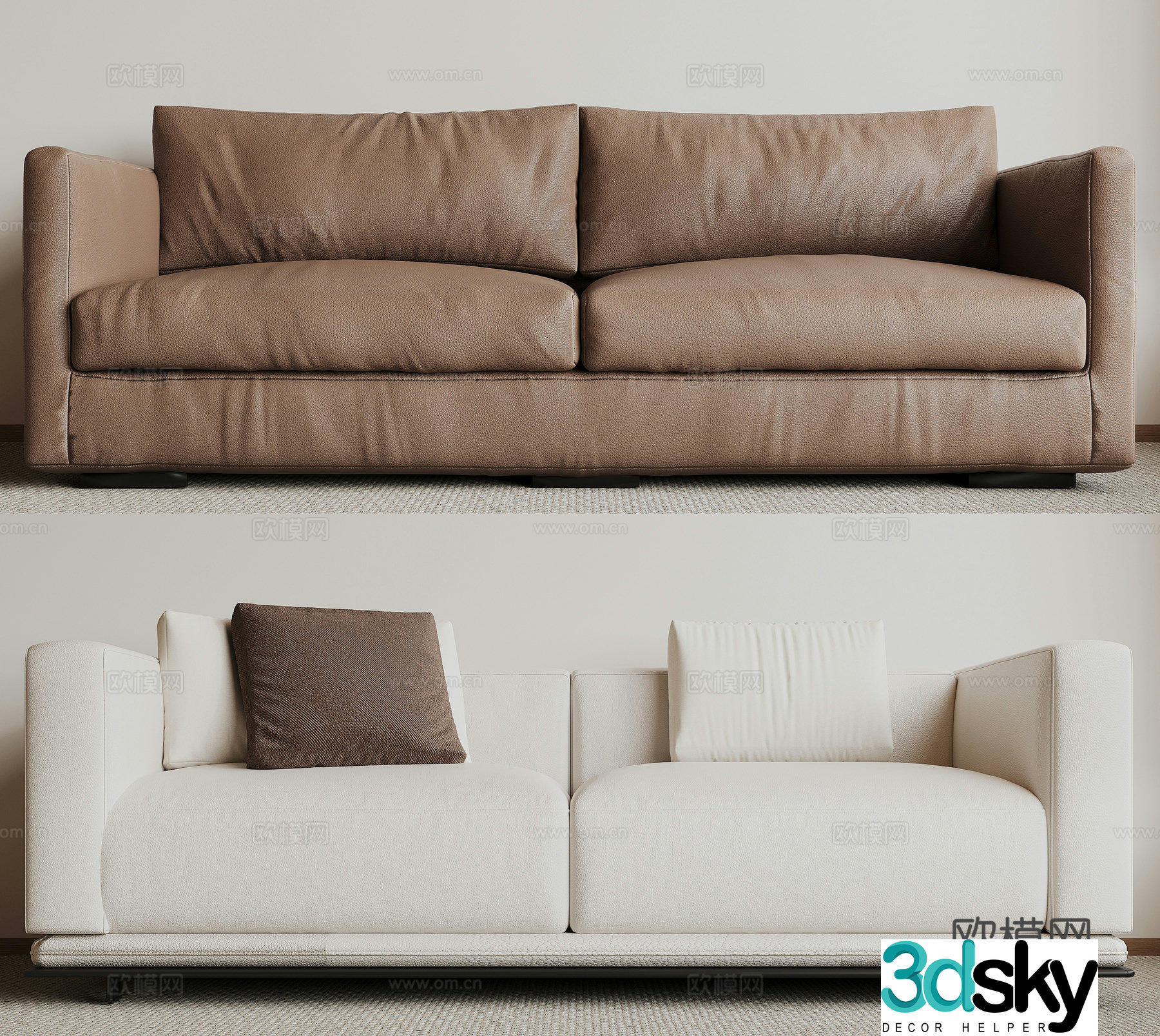 Modern love sofa 3d model