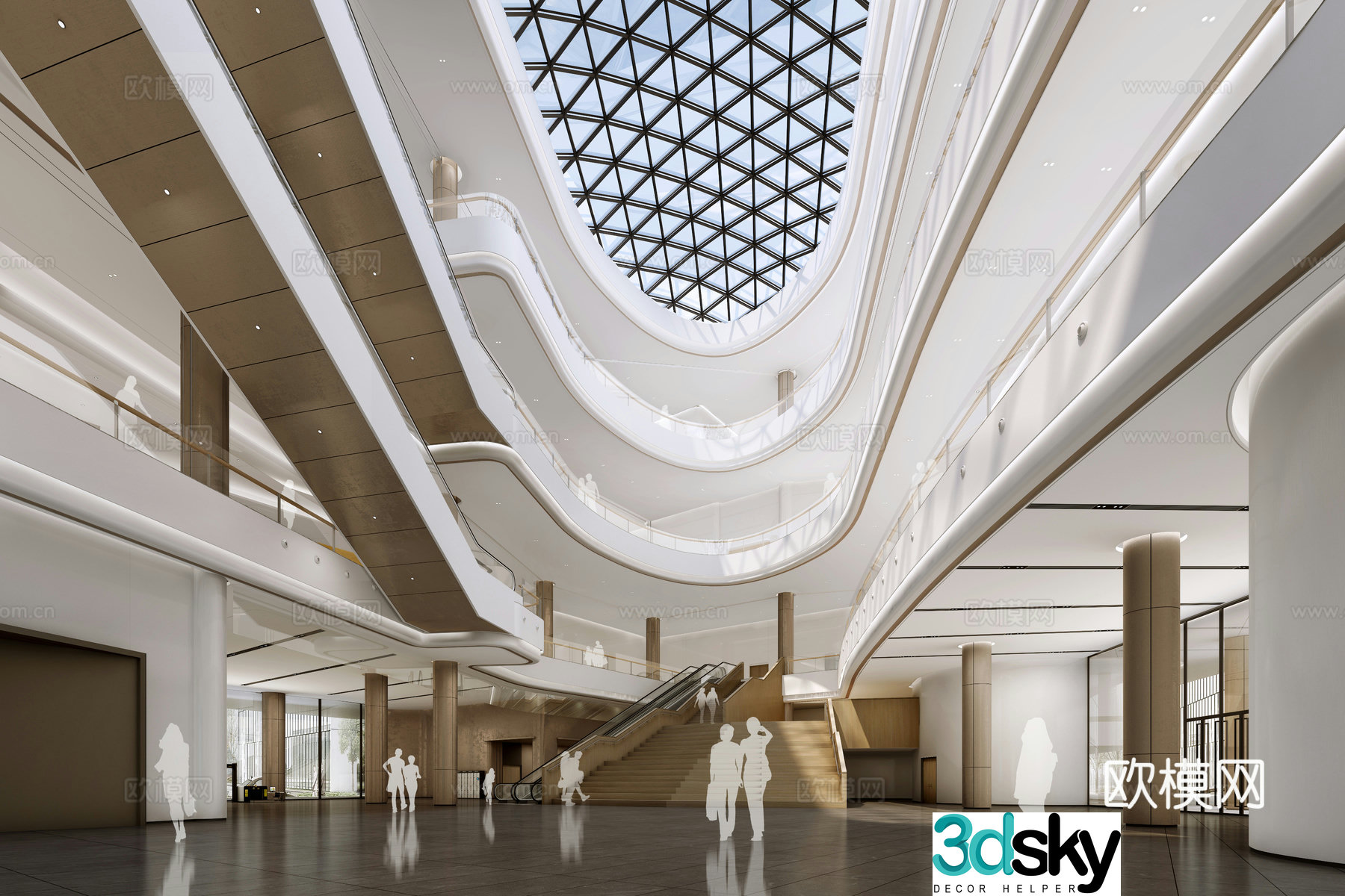 Service Hall Popular Science Education Atrium 3D Model