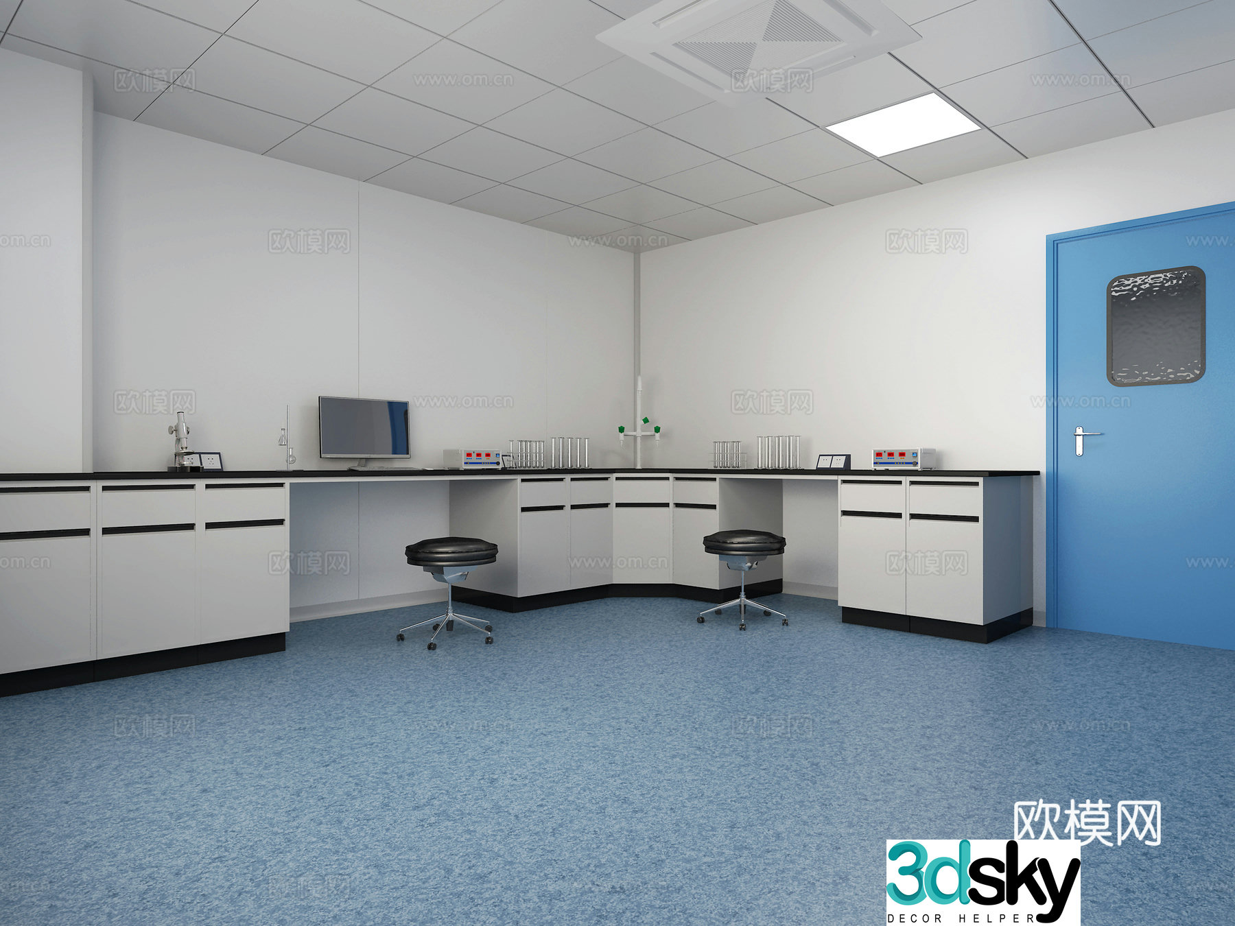 Modern laboratory 3d model