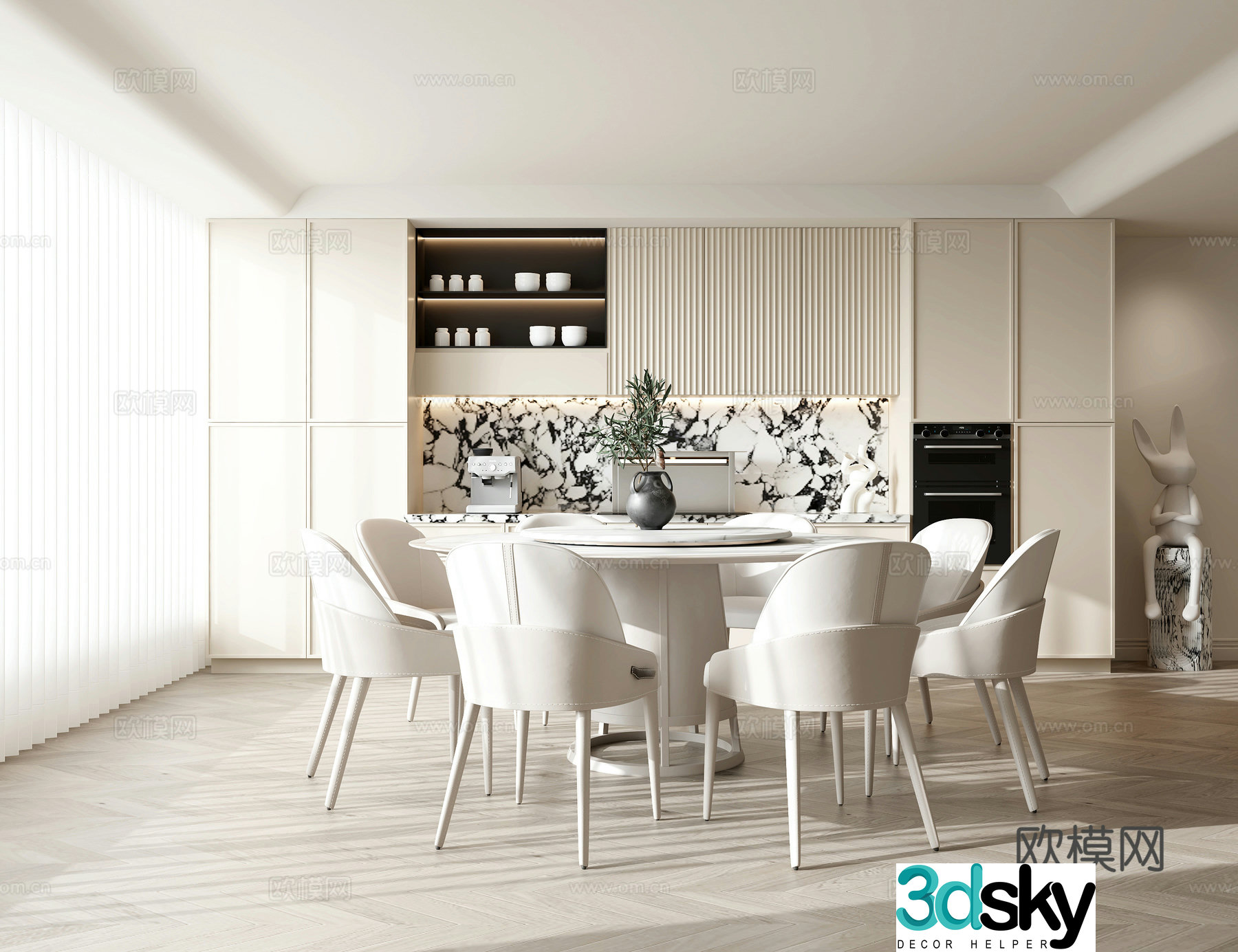 Modern restaurant 3d model