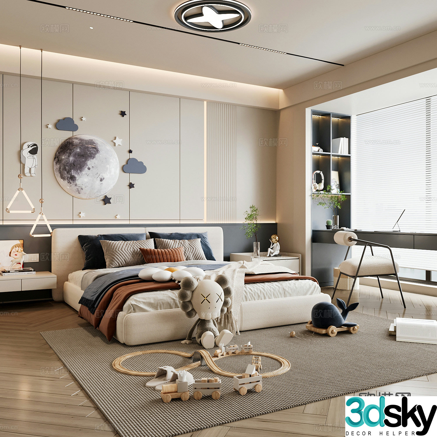 Modern Children’s Room Boy Room 3D Model