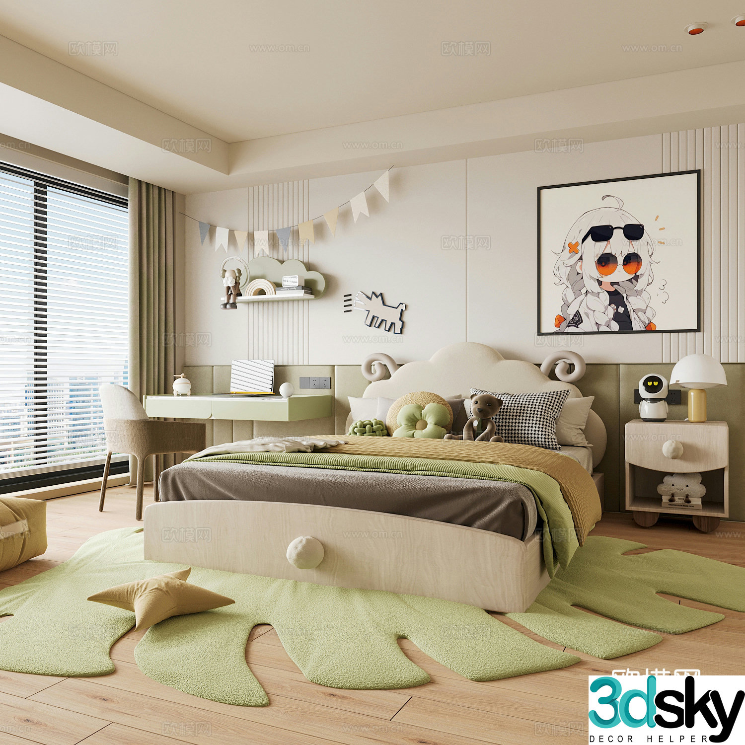 Modern children’s room children’s room 3d model
