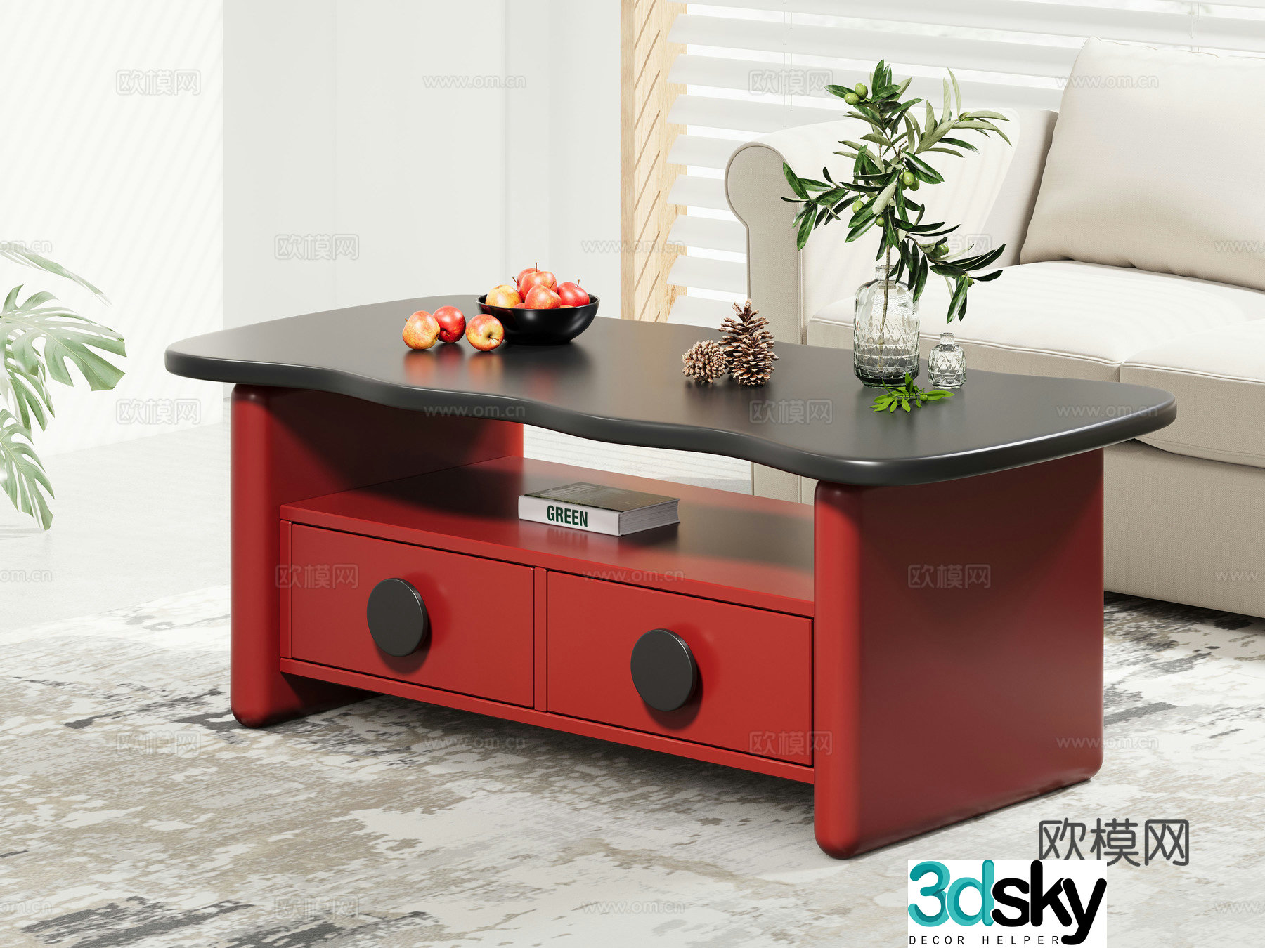 Medieval style coffee table 3D model
