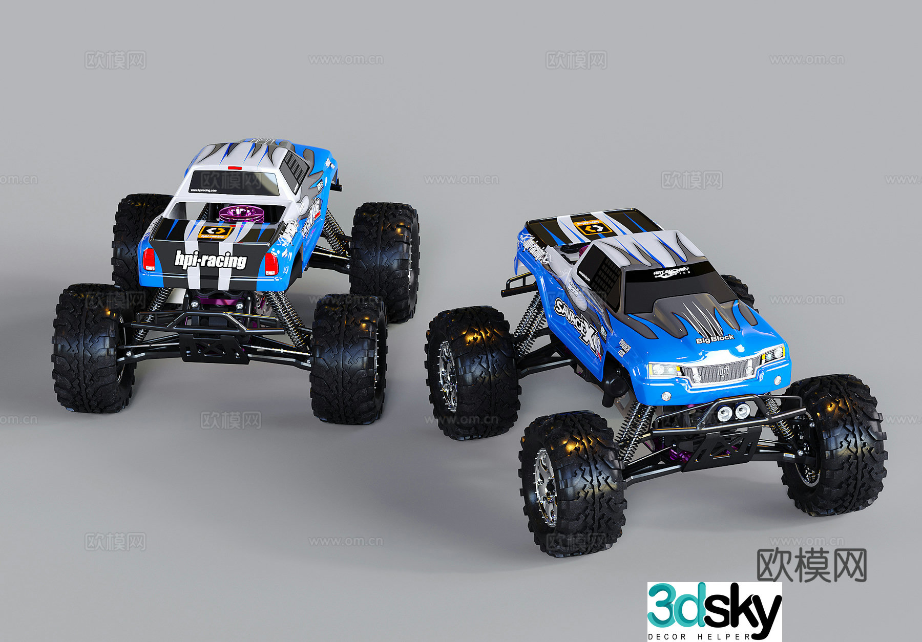 Modern toy car Bigfoot off-road vehicle 3d model