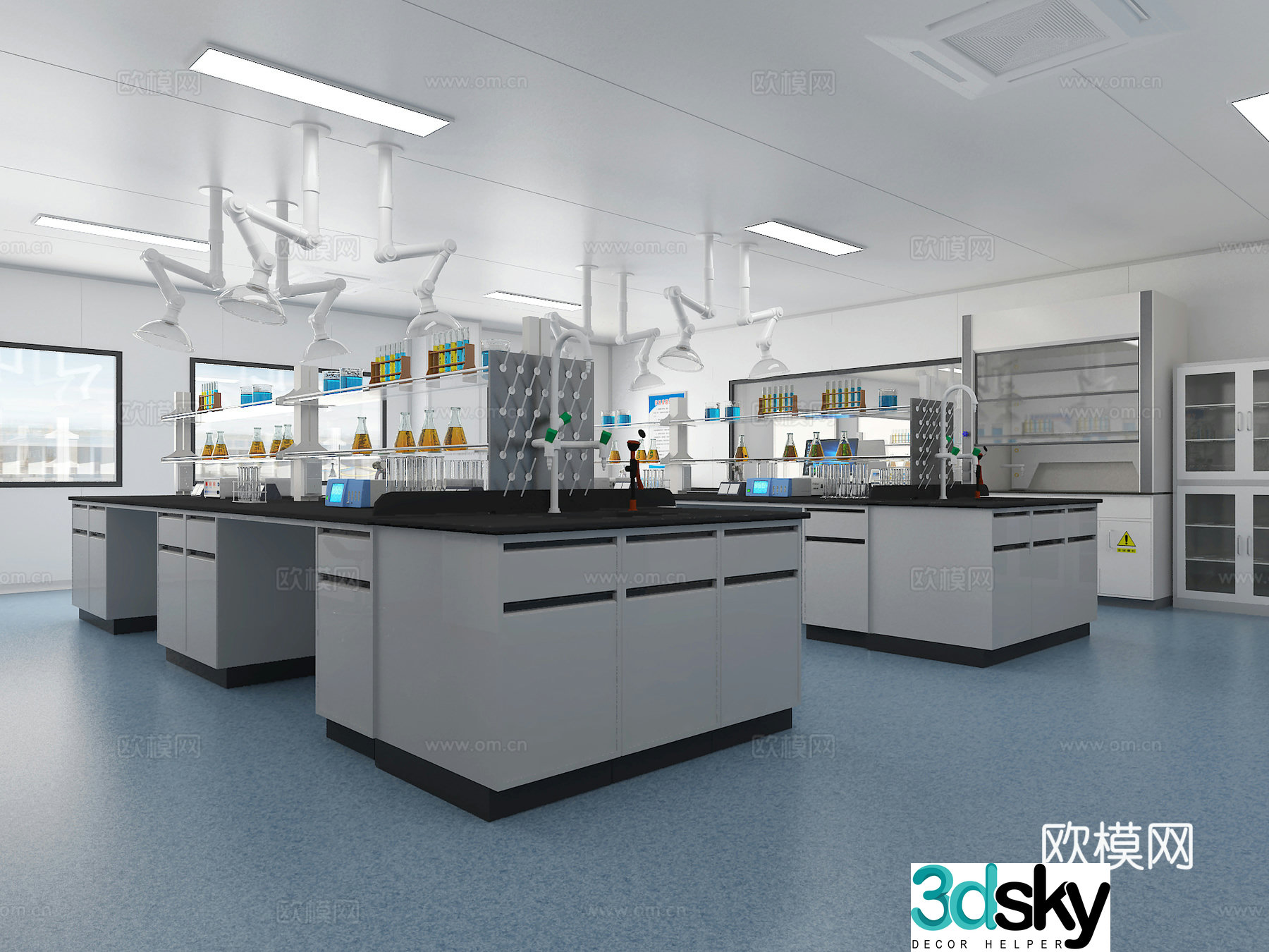 Modern laboratory 3d model