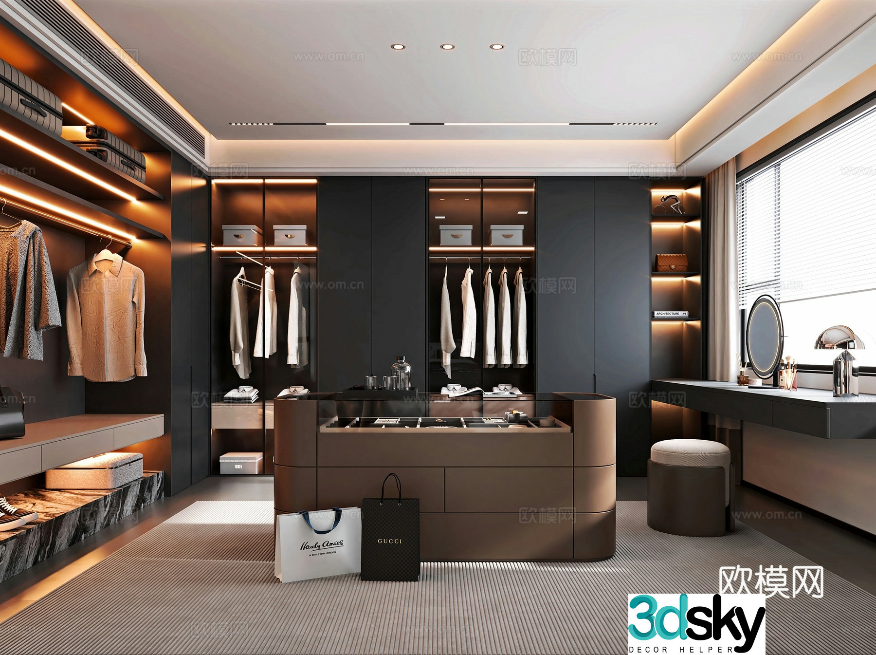Italian cloakroom 3D model