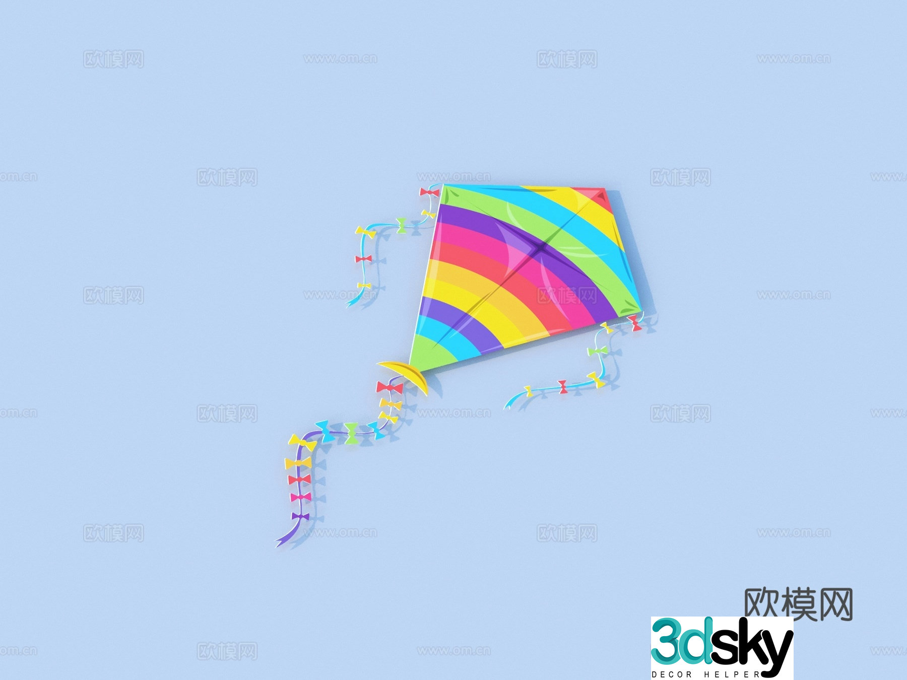 kite toy ornament decoration 3d model