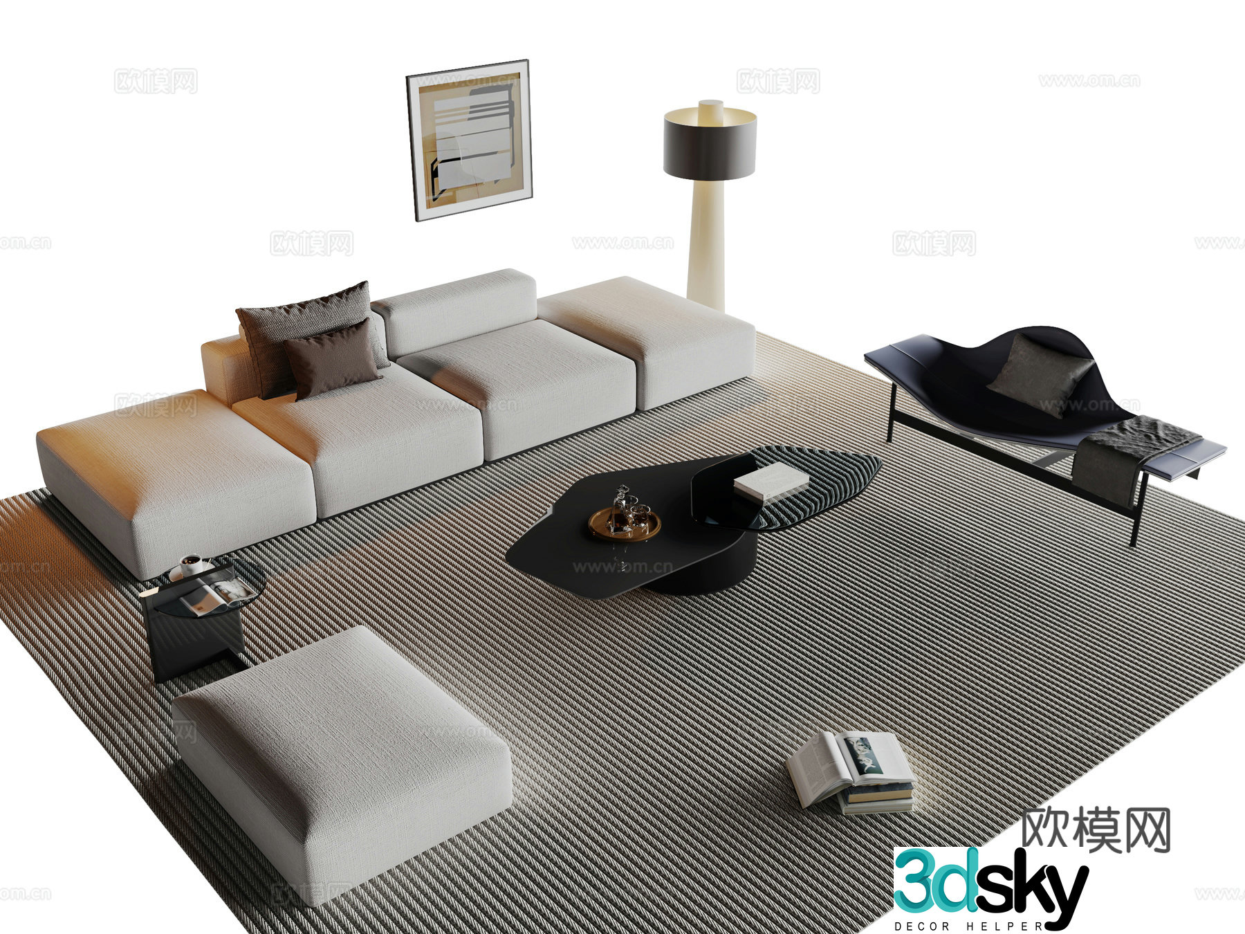 Modern modular sofa modular sofa 3d model