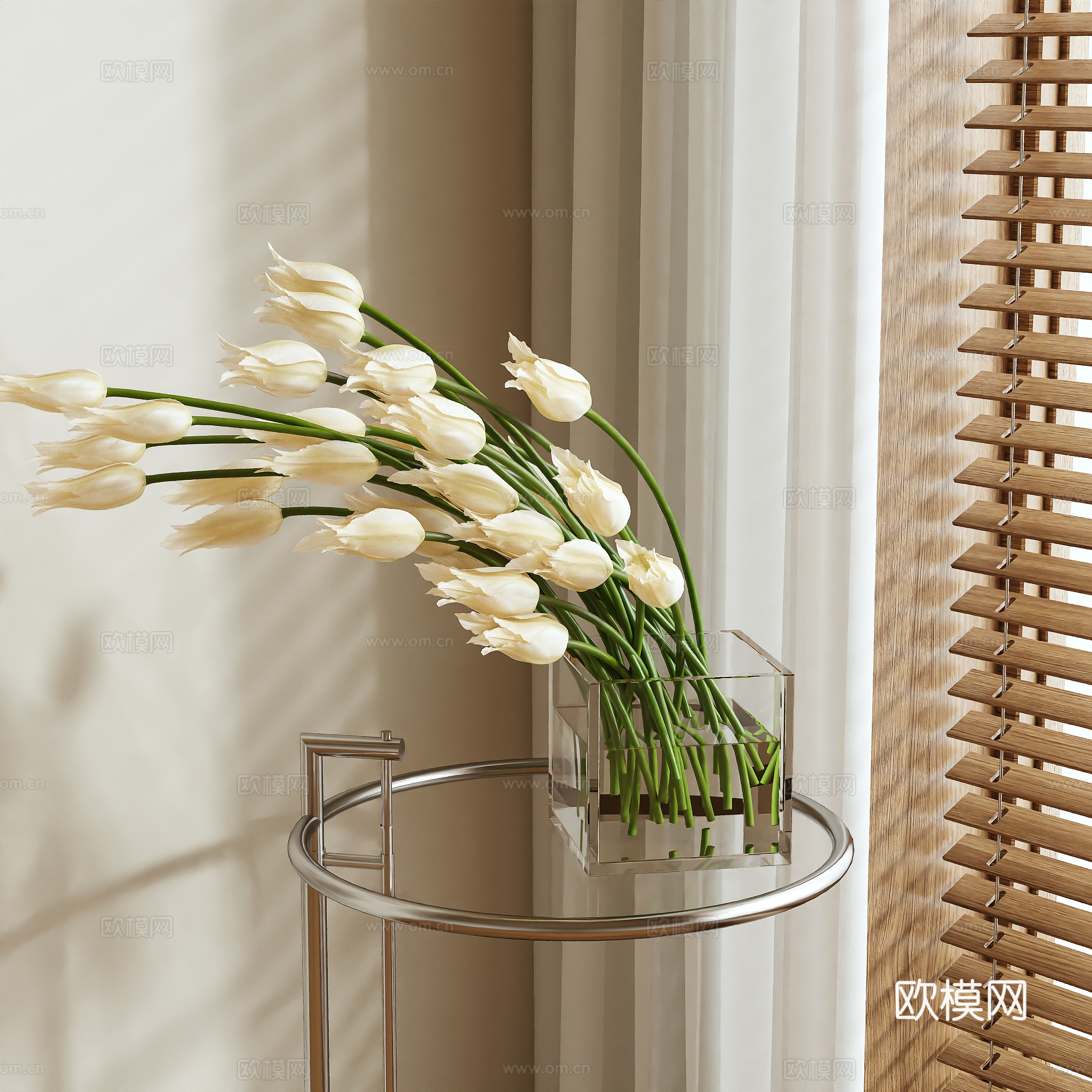 vase floral arrangement flower arrangement 3d model