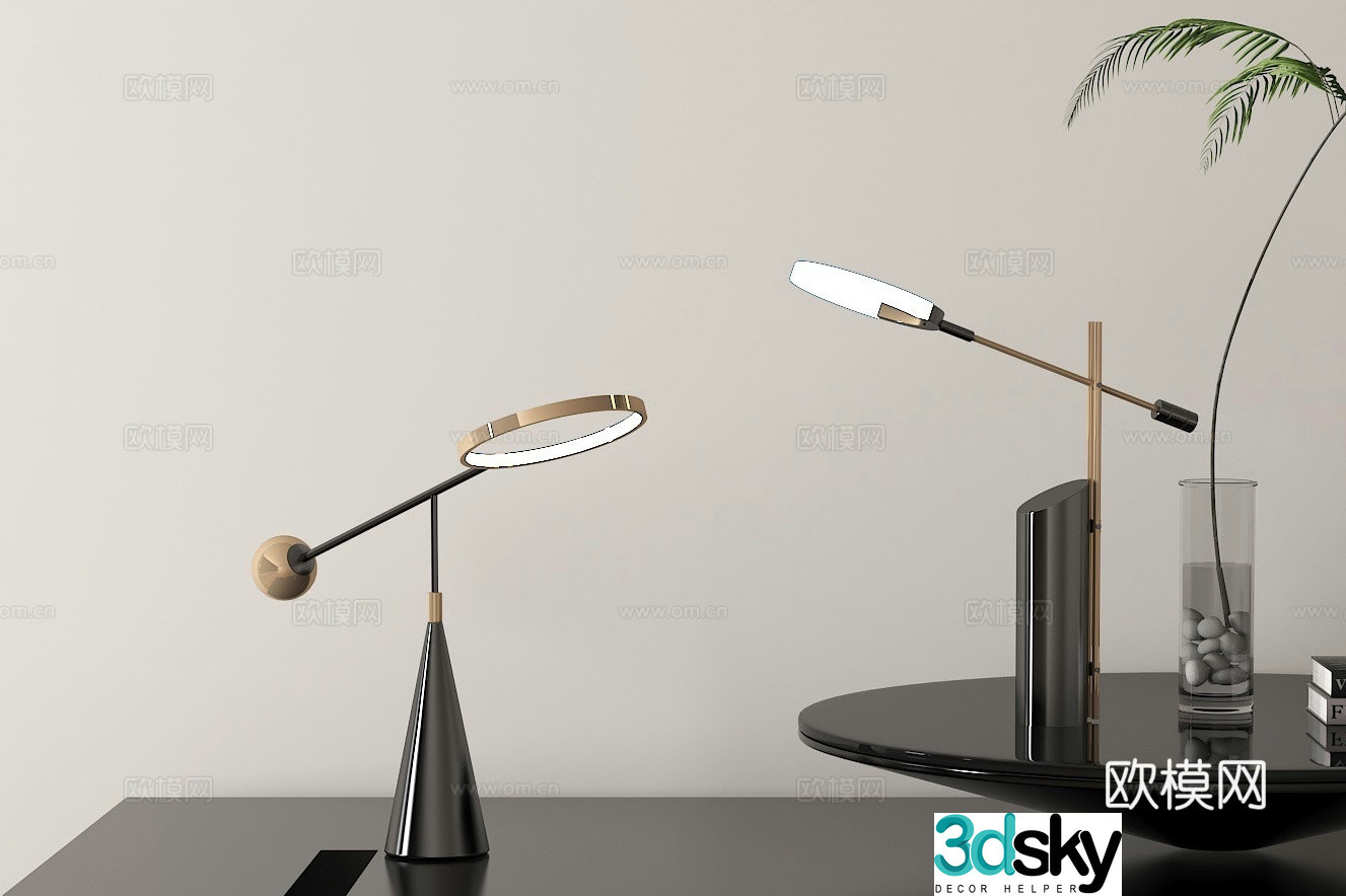 Art desk lamp reading lamp 3d model