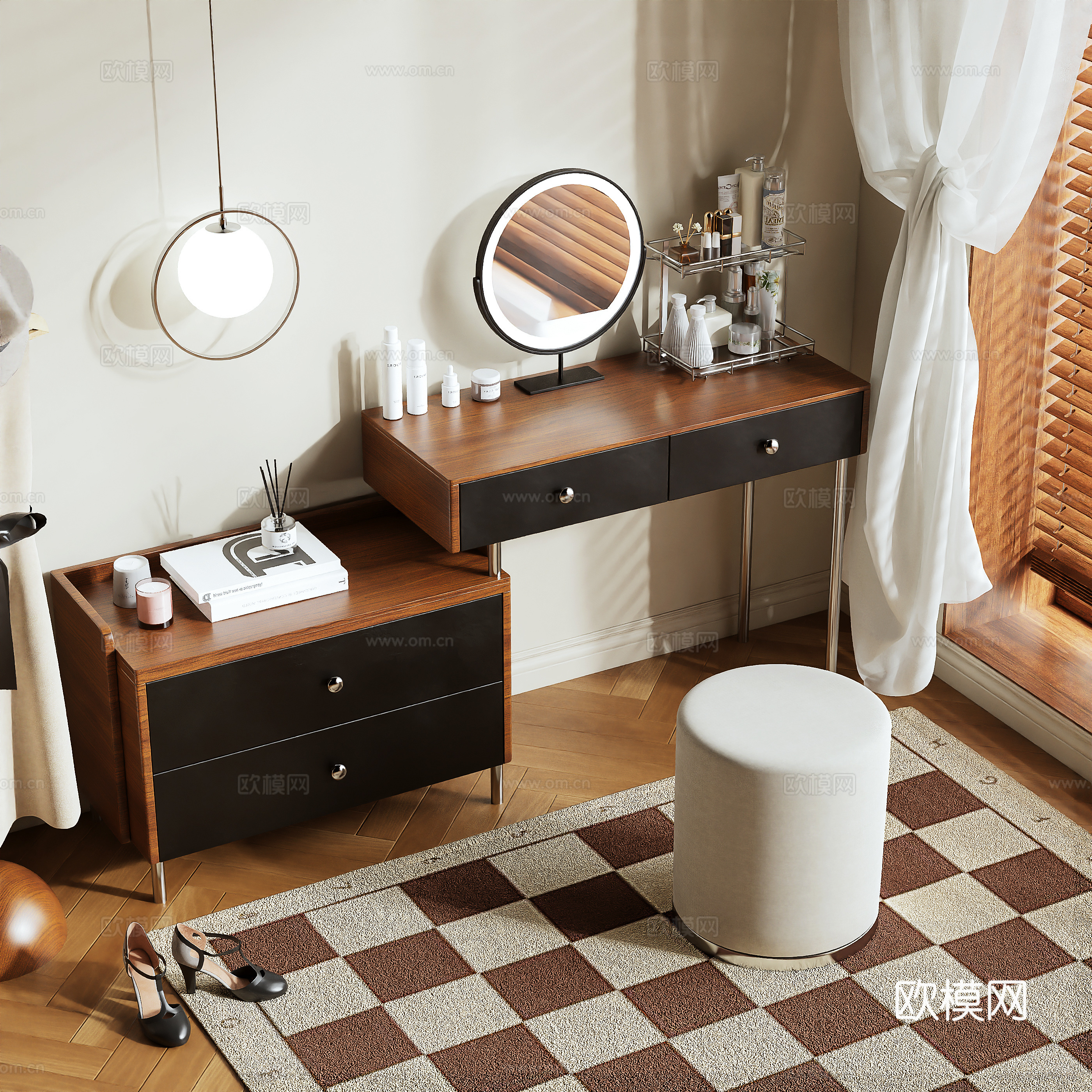 Medieval style dressing table 3d model