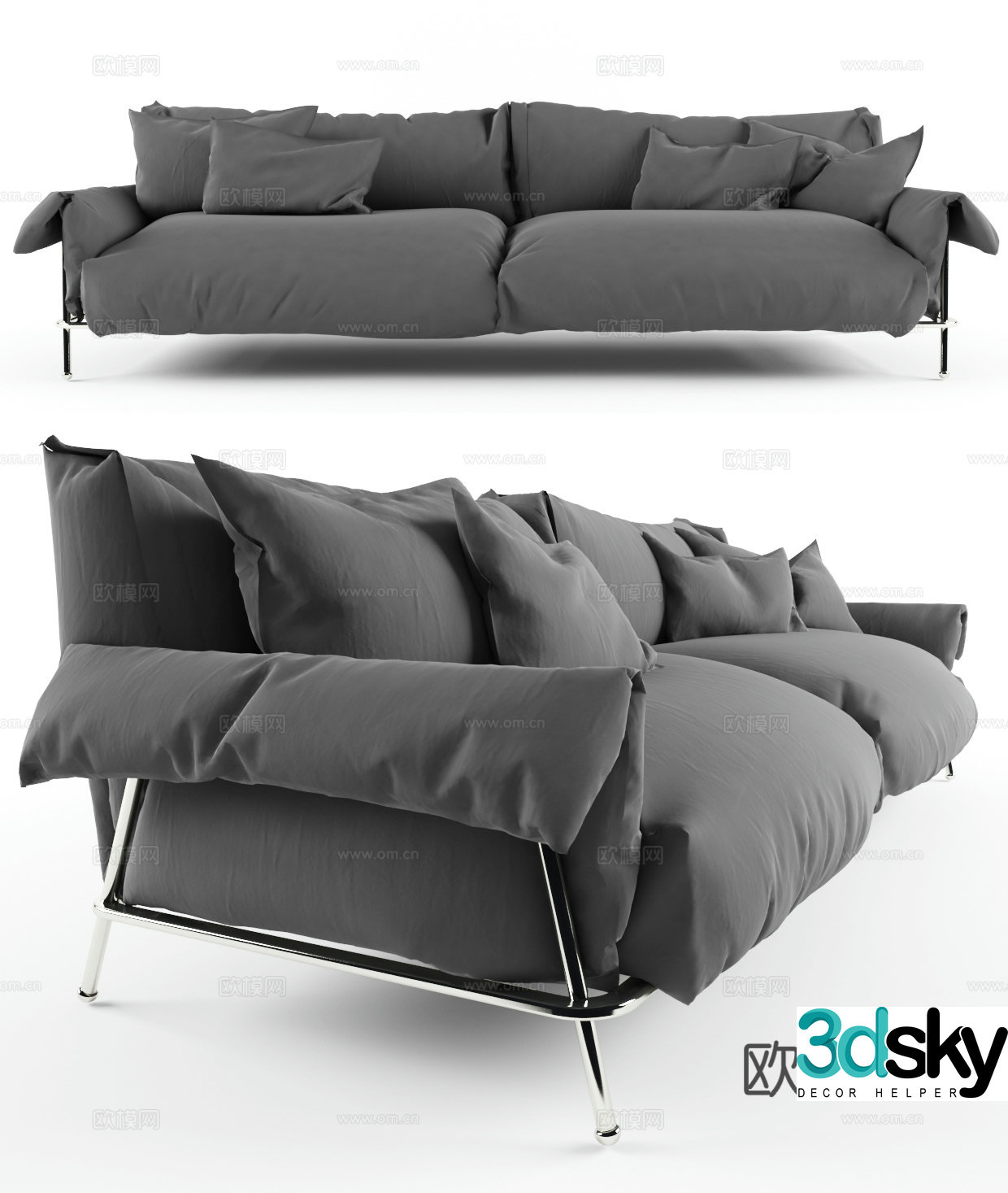 Modern love sofa 3d model