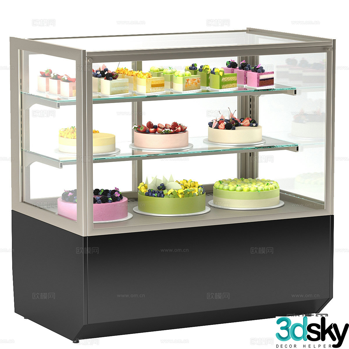 Dessert cabinet cake cabinet 3d model