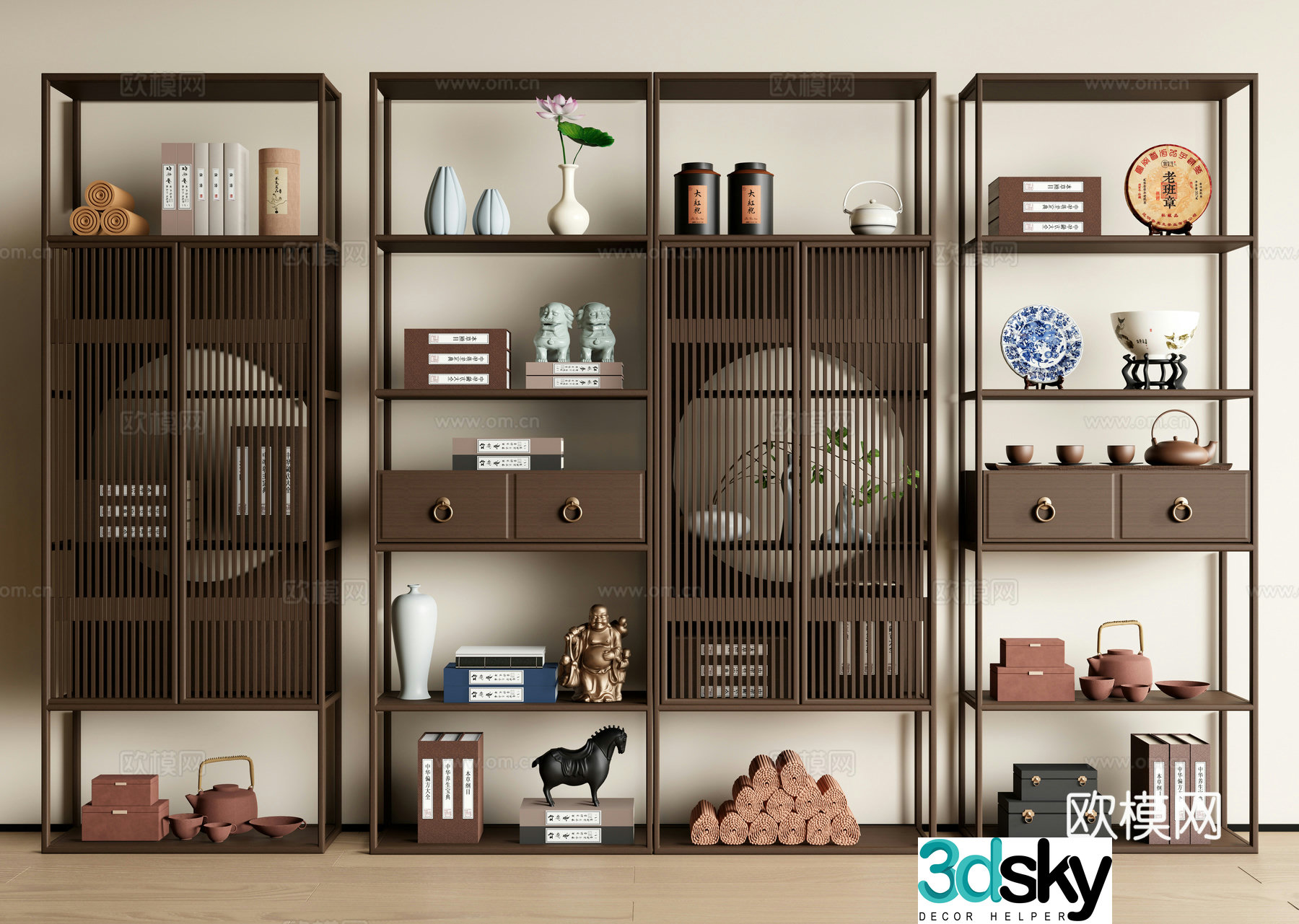 New Chinese style Bogu rack 3D model
