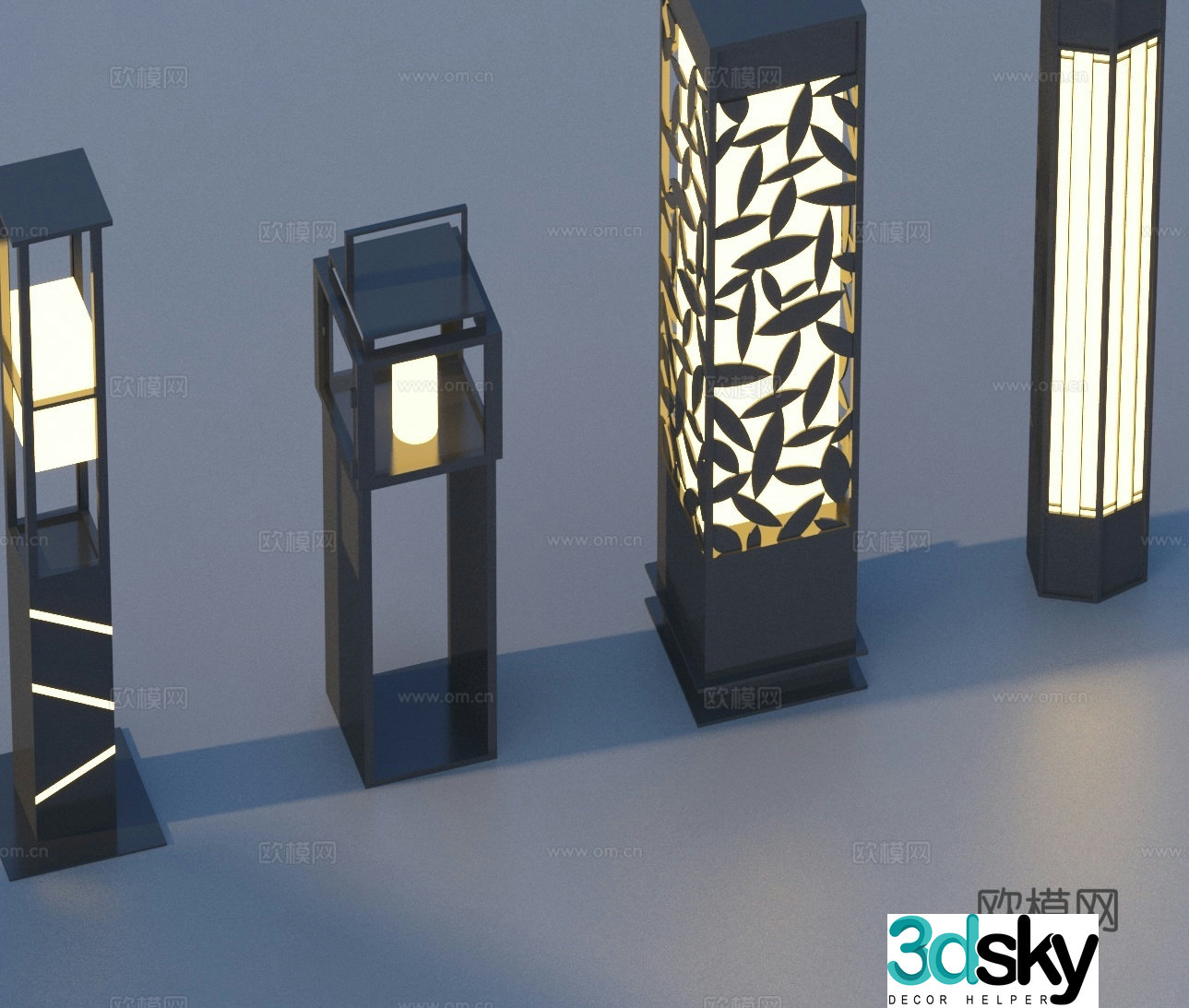 Landscape light lawn light garden light outdoor light 3d model