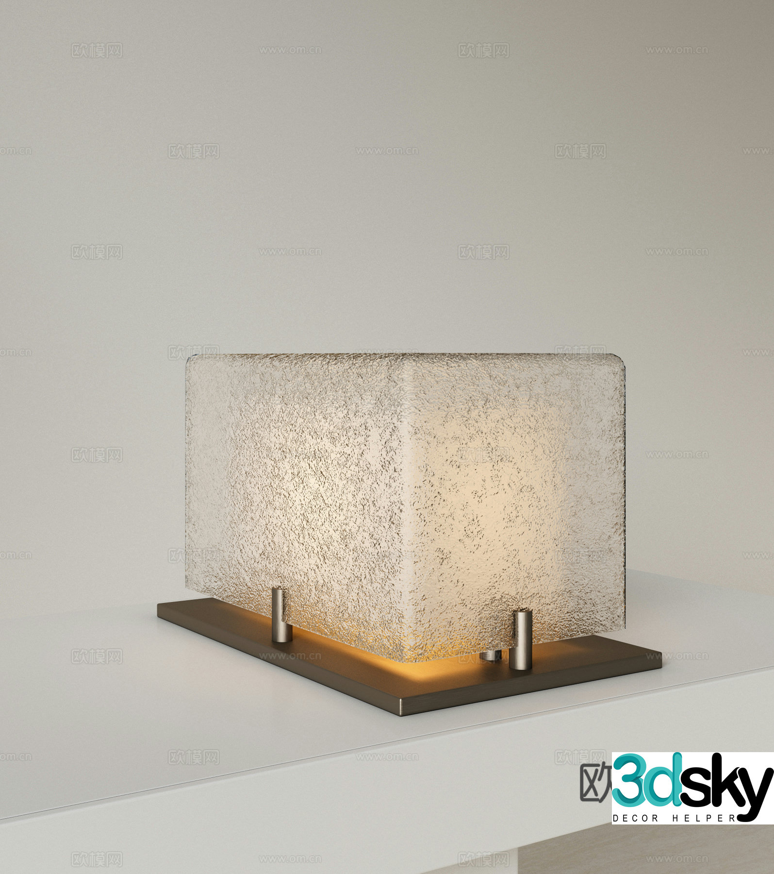 Light luxury table lamp acrylic table lamp 3d model