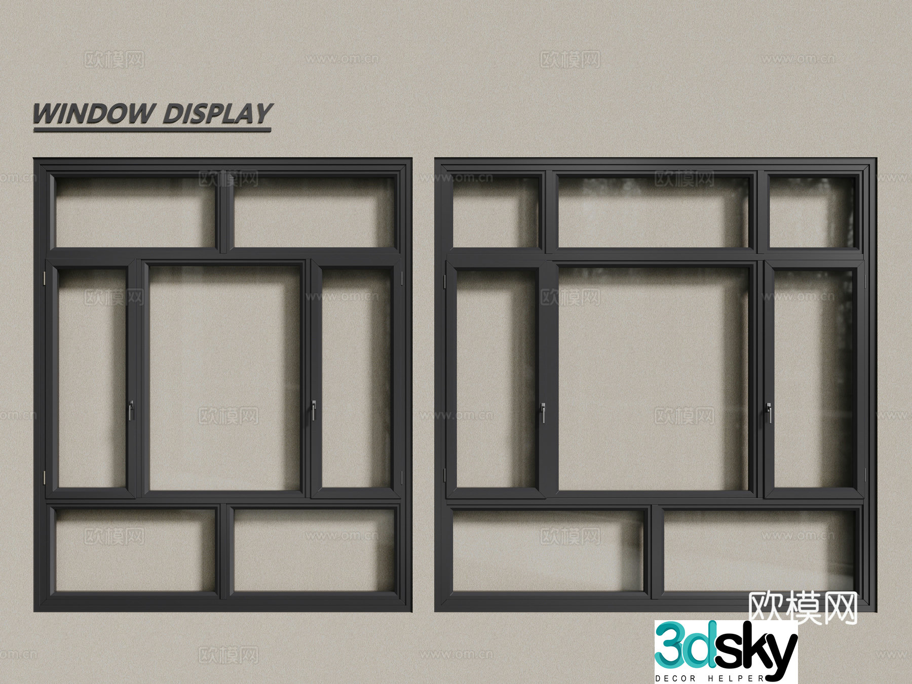 Modern windows aluminum alloy windows casement windows floor-to-ceiling windows 3d model