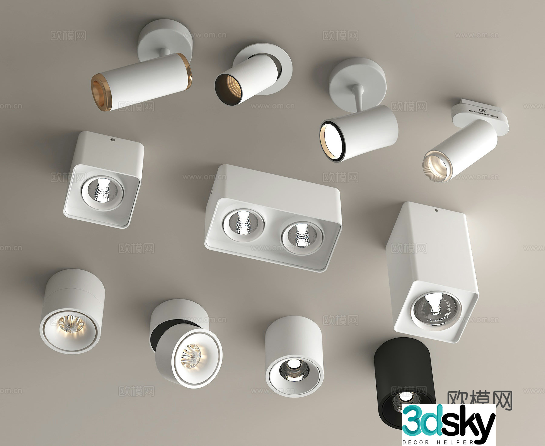 spotlight downlight 3d model