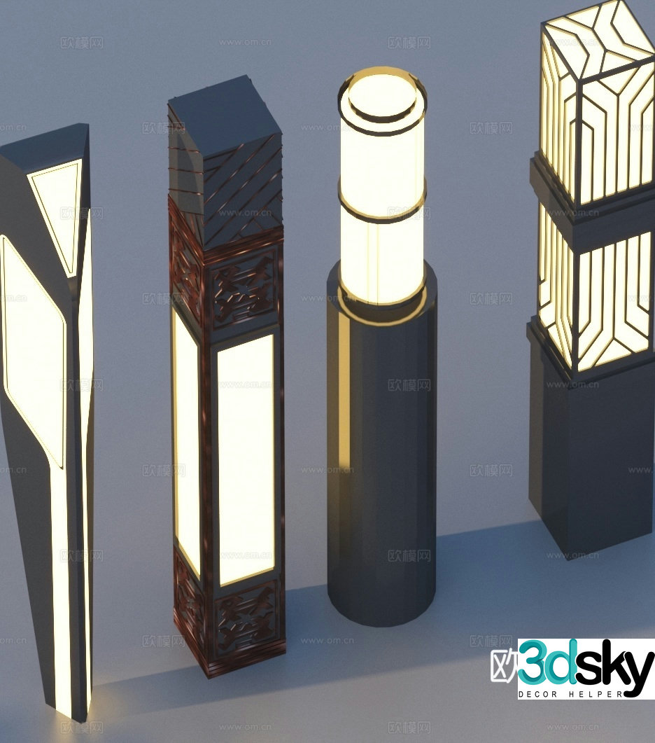 Landscape light lawn light garden light outdoor light 3d model