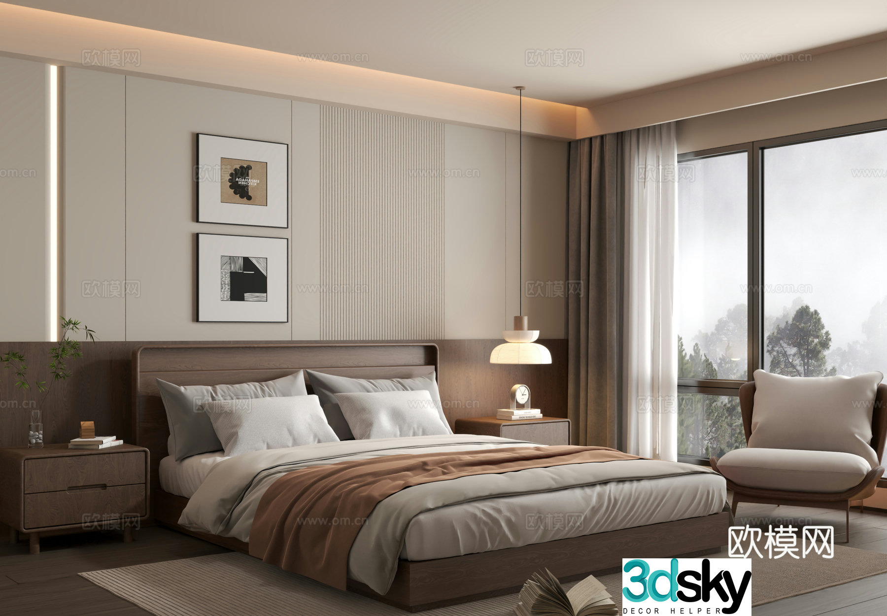Medieval style bedroom second bedroom 3D model